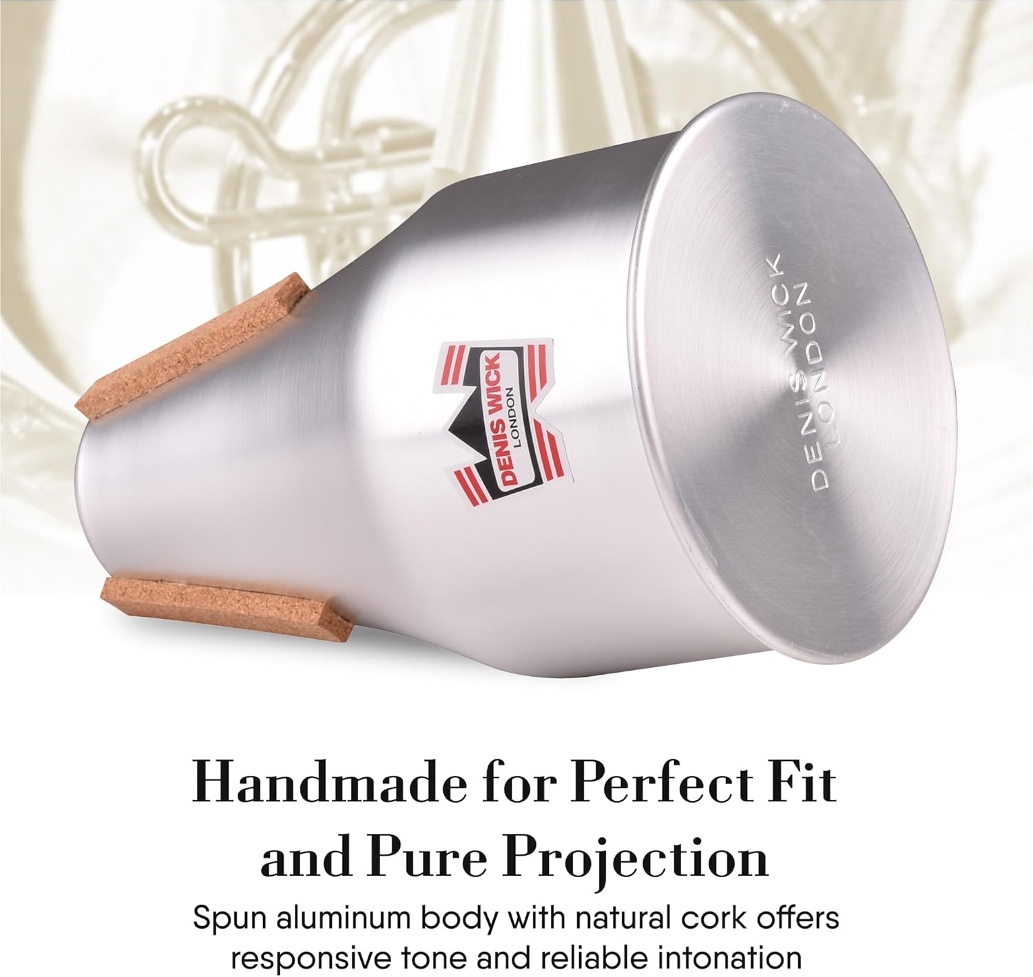 Denis Wick Straight Mute for French Horn DW5524 | Accessories for Brass Players | Mute for Lower Tone Register | Practice Mute | 7.48” x 4.53” x 4.53”