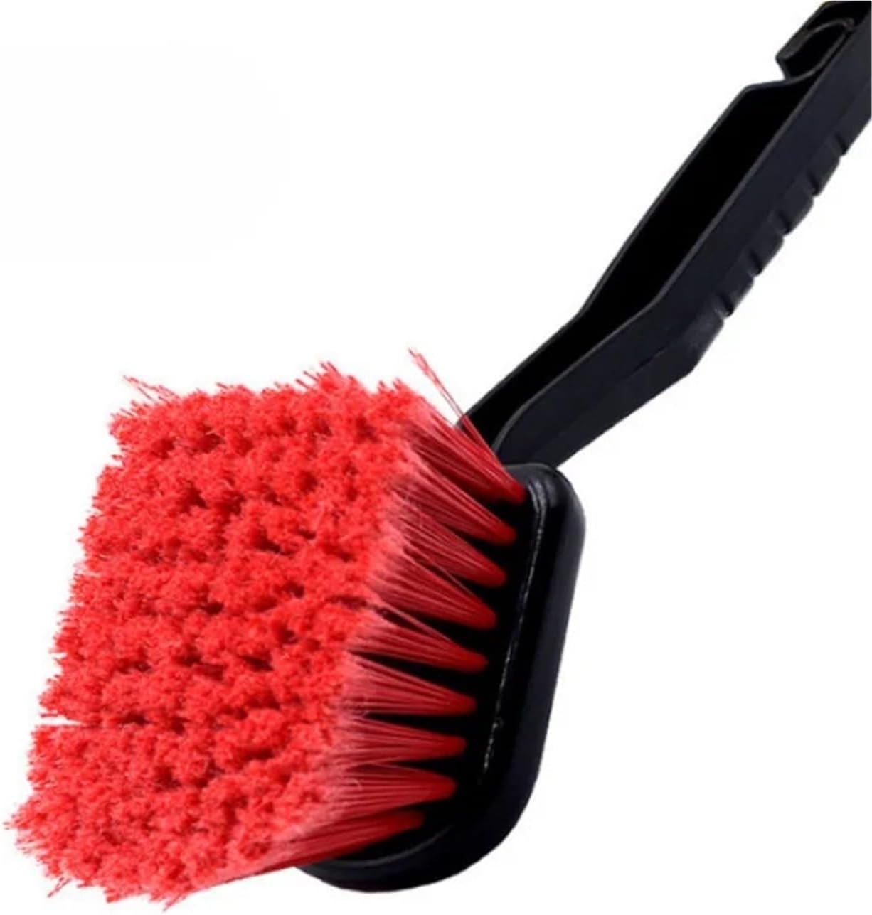 Car Cleaning Brush 16Pc Soft Bristle Car Wash Brush - Long Handle Tire & Body Cleaning Tool with Red Head for Wheel Hubs for Bathroom and Kitchen Surface