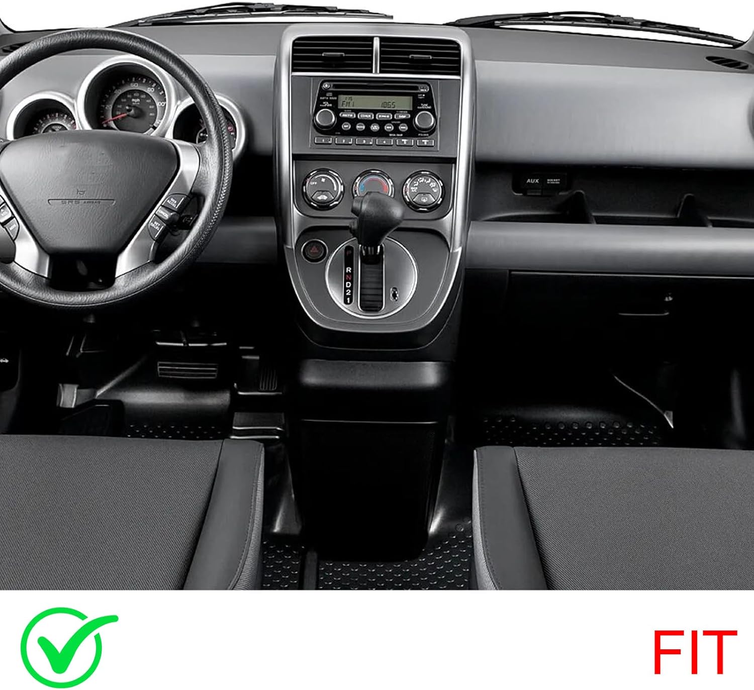 4+64G 10In Car Stereo for Honda Element 2003-2006 2005 2004 w/GPS Navigation with Carplay w/Android Auto Double Din Touchscreen Car Radio Receiver Backup Camera