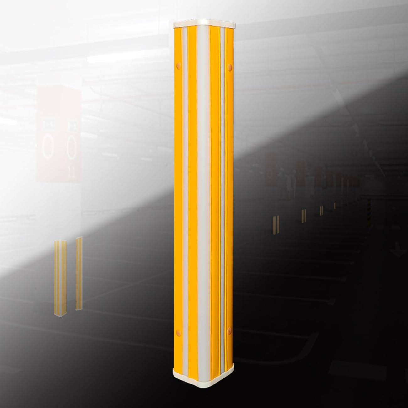 Reflective Wall Corner Edge Protector, Self-Lighting Garage Wall/Car Door Bumper Guard, TPU Trim Strip for Warehouse/Parking Narrow/Parking Columns (Color : Yellow)
