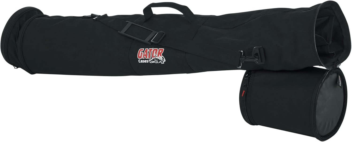 Gator Cases Lightweight Microphone Combo Carry Bag, Holds Five (5) Wired Mics and Three (3) Stands (GX-33)