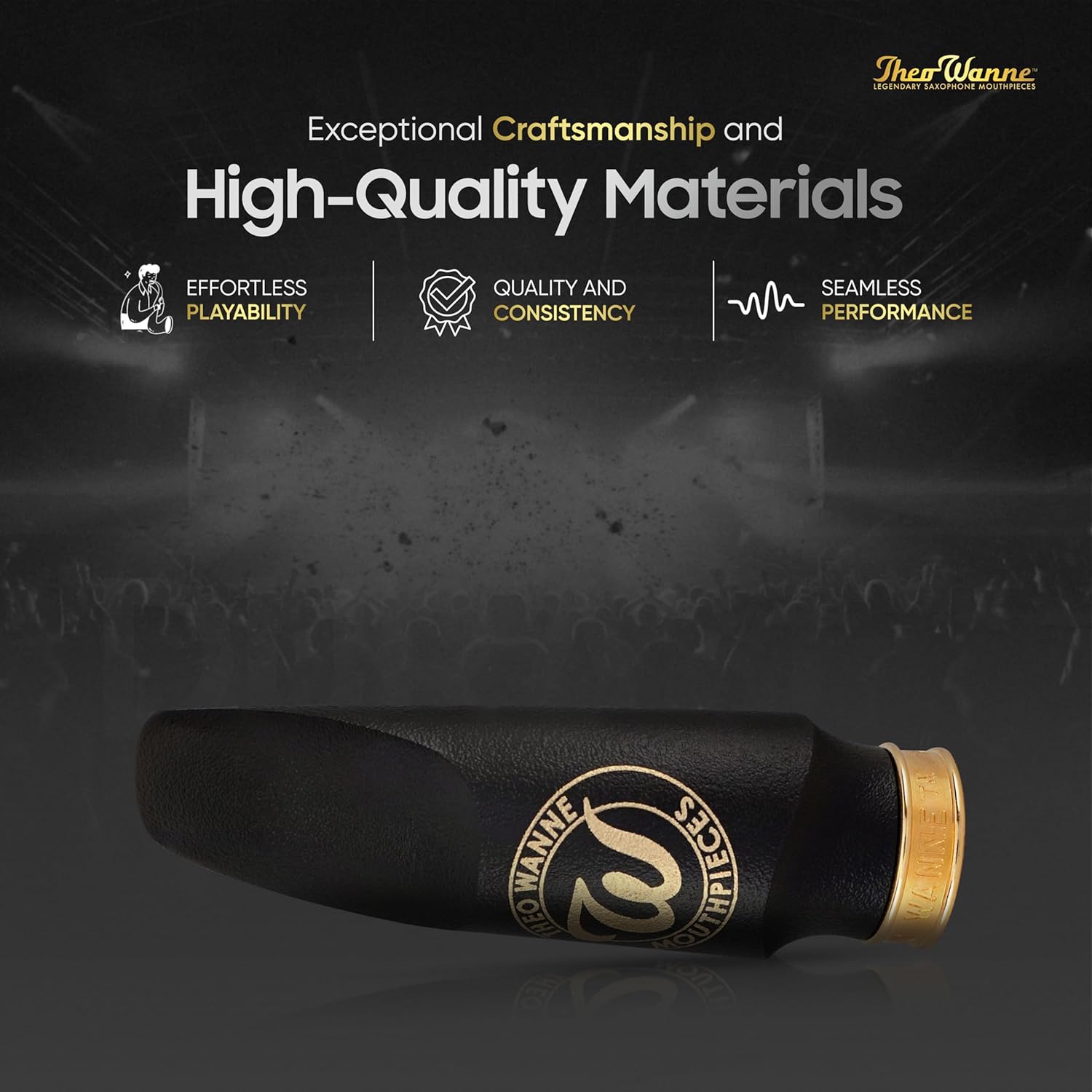 Theo Wanne Essentials CONCERT Alto Saxophone Mouthpiece for Classical & Wind Ensemble Players - Exceptional Clarity, Classic Sound Sax Mouthpiece for Professional Saxophonists - Size 3 (0.061