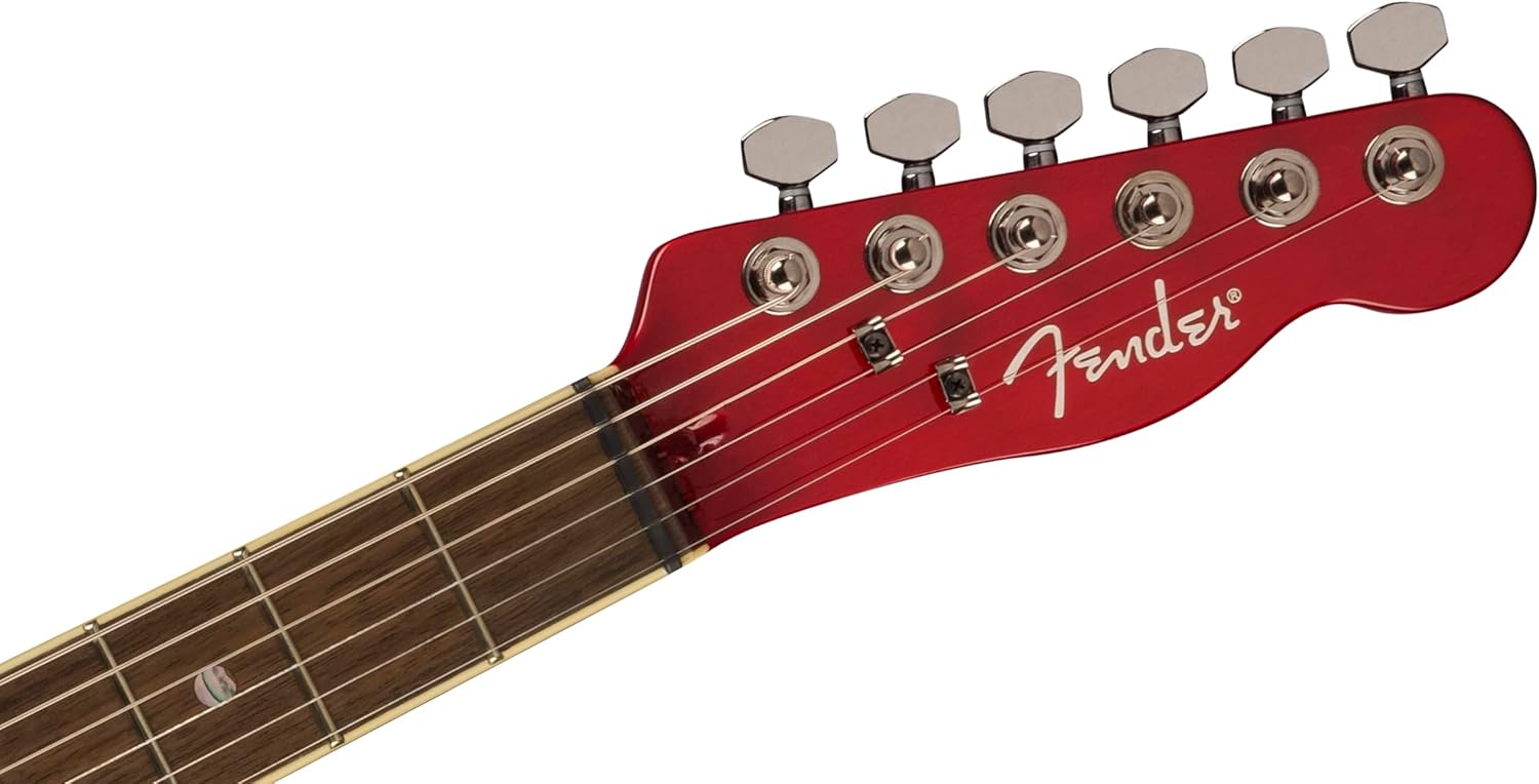 Fender Custom Telecaster FMT HH Electric Guitar, Features Seymour Duncan '59/Pearly Gates Humbuckers with Coil Tap, with 2-Year Warranty, Crimson Red Transparent