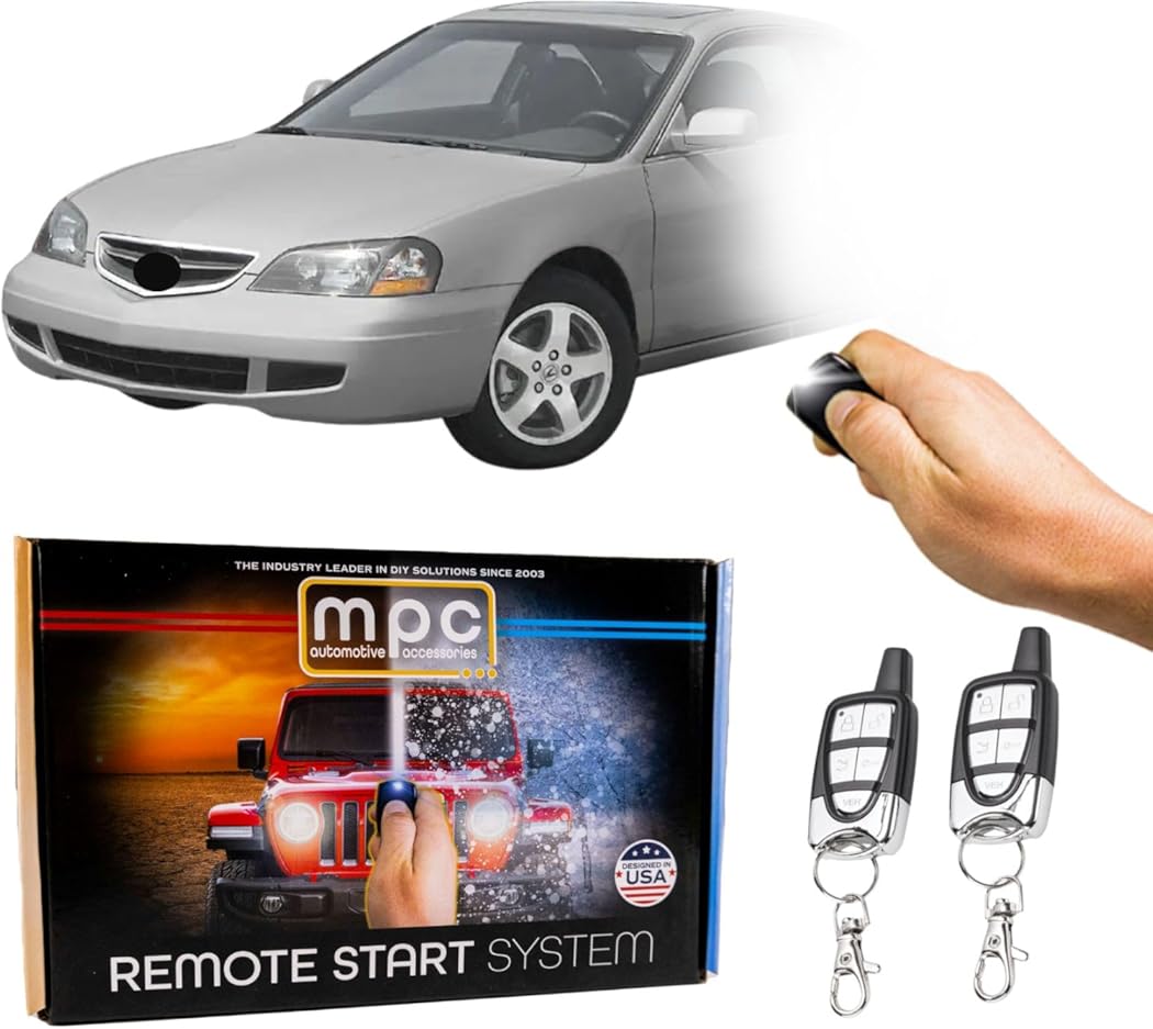 MPC Complete Remote Start Kit Compatible with Acura CL 2001-2003 - Includes (2) 4 Button Remotes