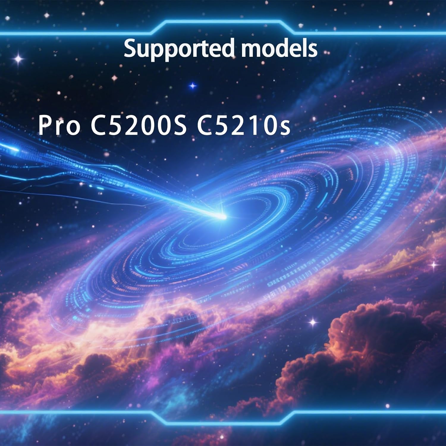 828422 828425 828424 828423 Compatible for Ricoh Pro C5200S C5210s Printers, Replacement Toner Cartridges High Yield Printer Accessories (2 Pack Black)