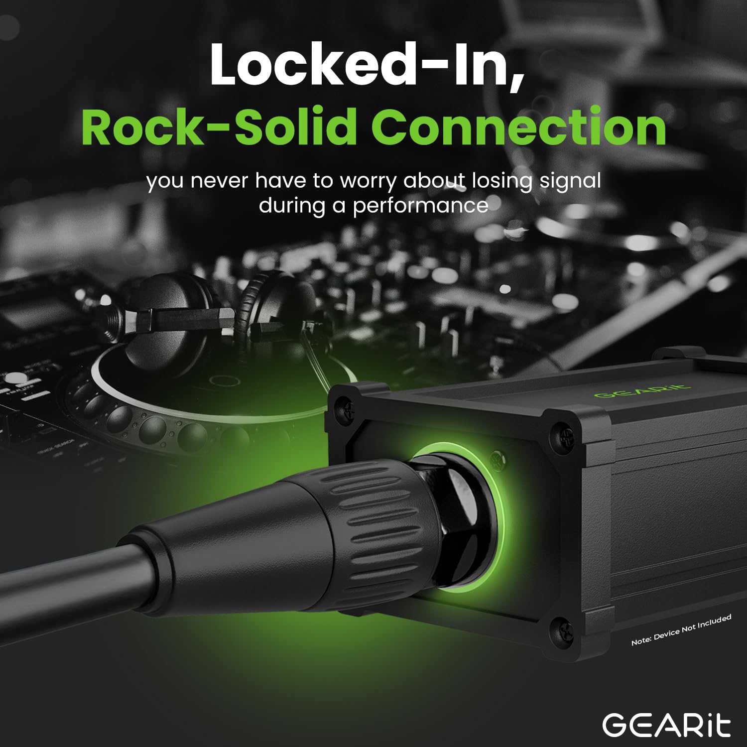 GEARit Shielded CAT6 Ethercon Cable (100 Feet) Professional Audio & Lighting RJ45 EtherCON-Compatible Cable for Studio, Stage, Concerts - 100ft Black