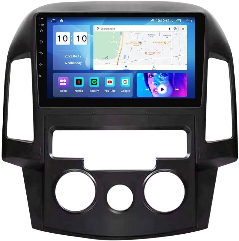 Android Car Stereo fit for Hyundai i30 2007-2012 Manual,9 inch IPS Touchscreen with Upgrade Wireless CarPlay & Android Auto,WiFi/GPS,Support SWC and Subwoofer,8-Core 8G+256G