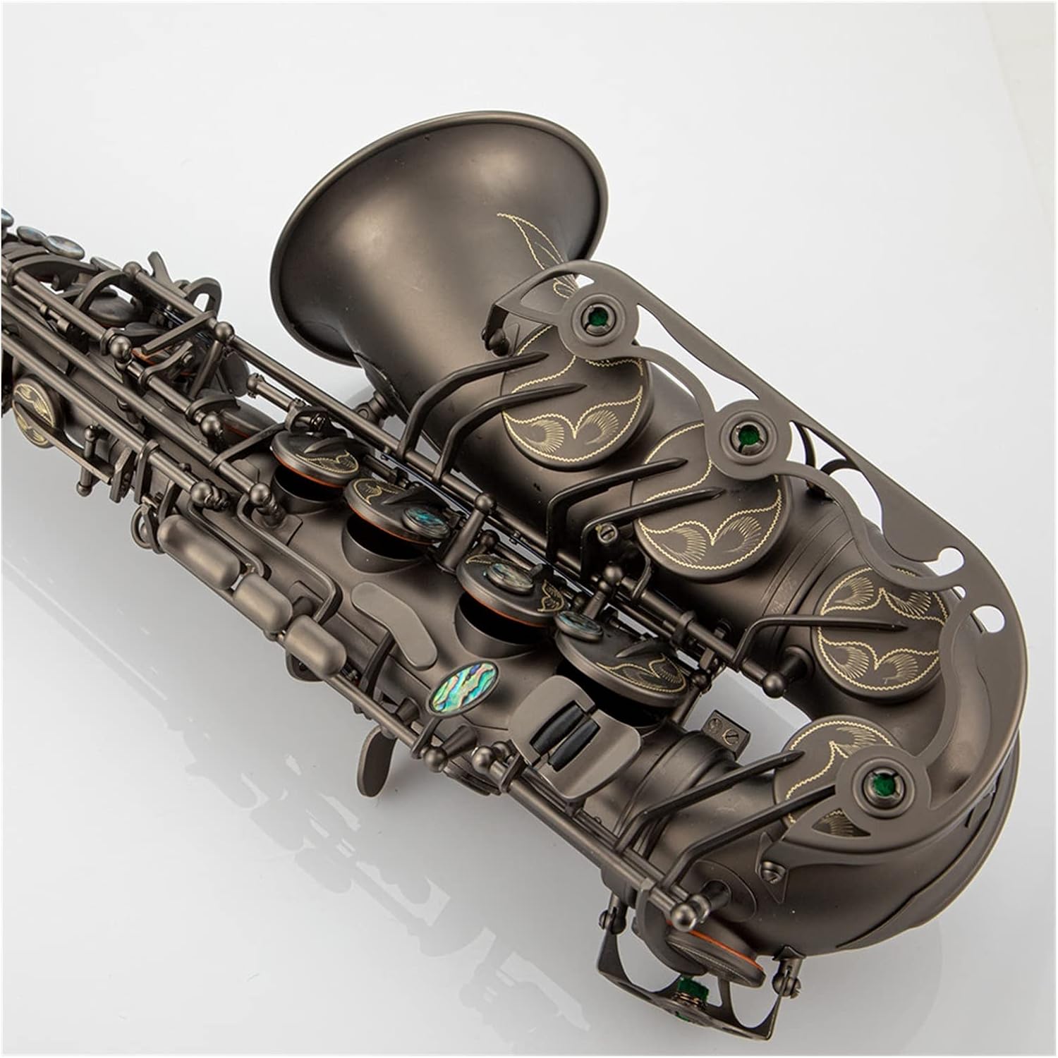 Alto Saxophone E Flat Matte Black Musical Instruments Saxophone Professional Grade Encarved Student Saxophone