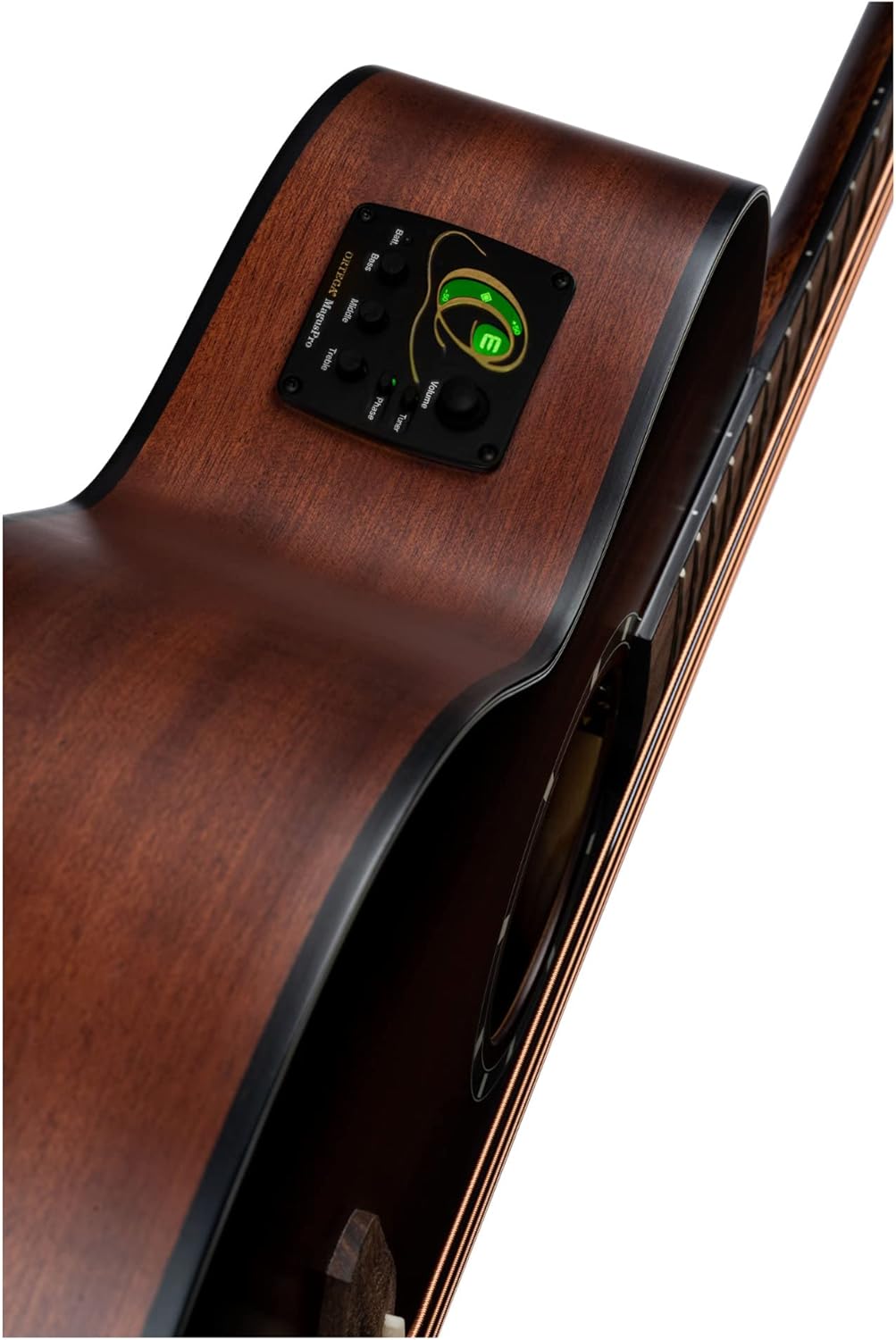 Ortega Guitars Deep Series 4 String Acoustic Bass Guitar, Right-handed, Bourbon Fade, (D7CE-BFT-4)