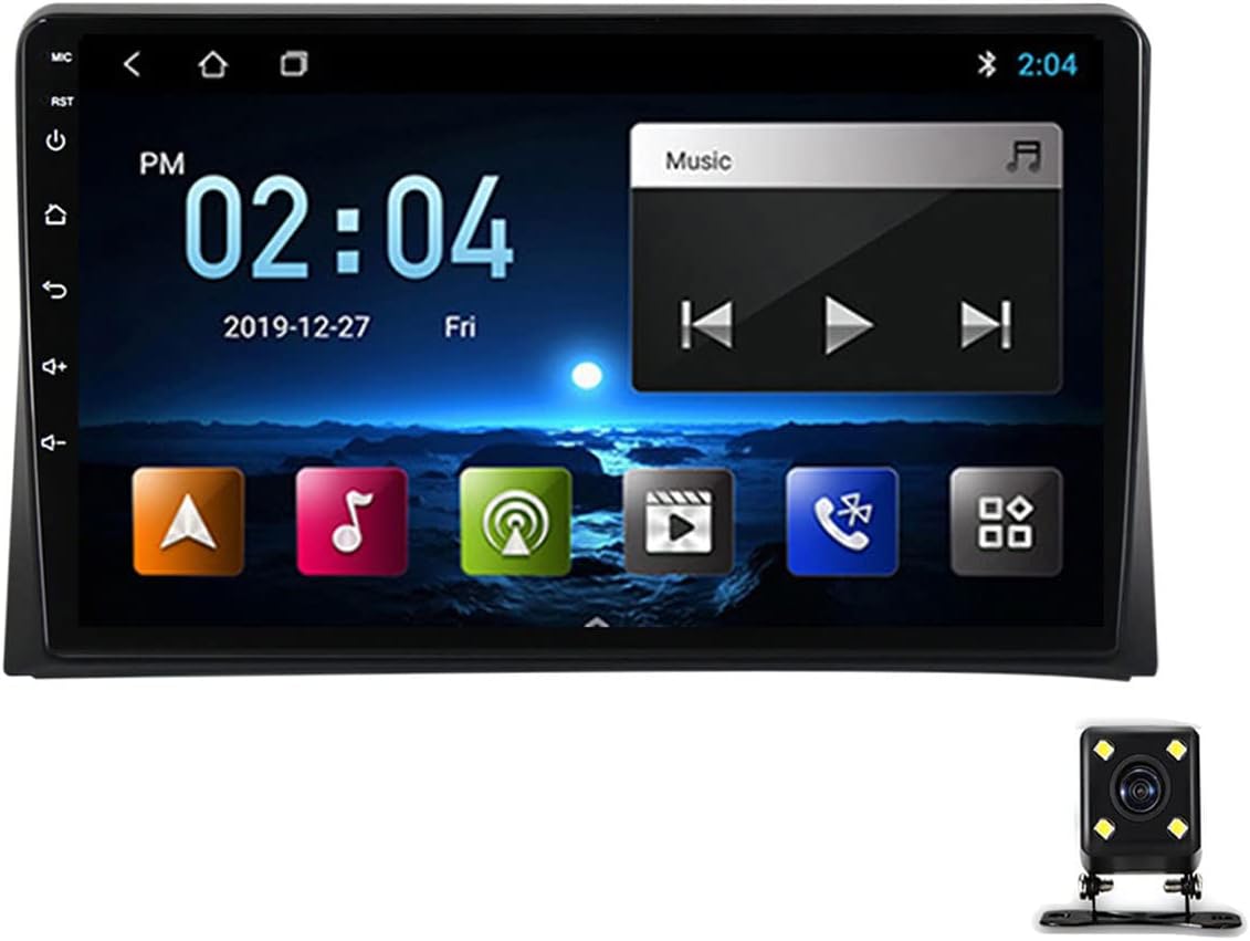 Double Din Car Stereo Receiver, 9 Inch IPS Touch Screen Car Radio Bluetooth MP5 Player for VW Multivan 2003-2015 with Backup Camera/Carplay/RDS/DSP/SWC/4G