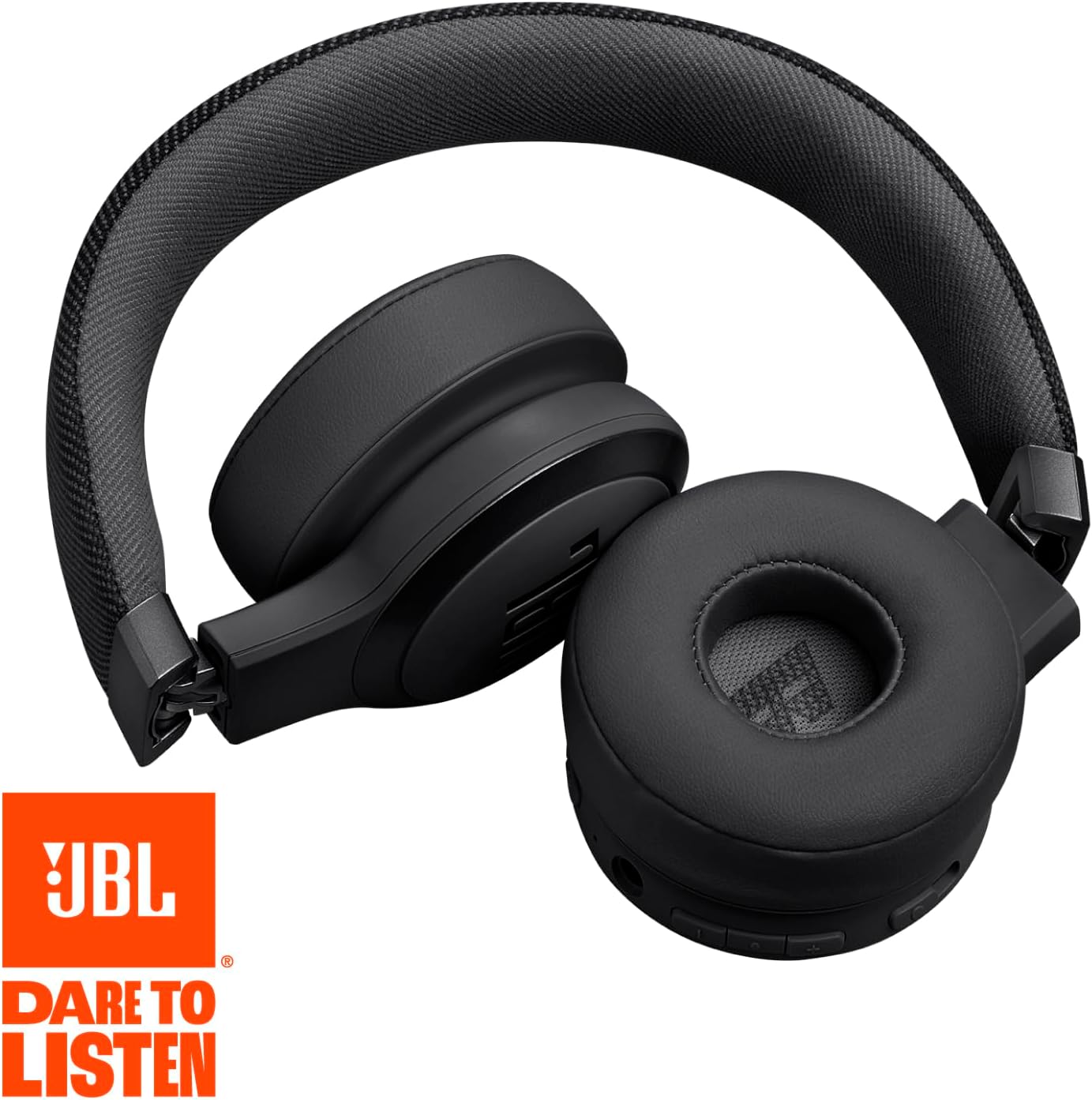 JBL Live 670NC - Wireless On-Ear Headphones with Adaptive Noise Cancelling with Smart Ambient, Up to 65H Battery Life with Speed Charge, Lightweight, Comfortable and Foldable Design (Black)