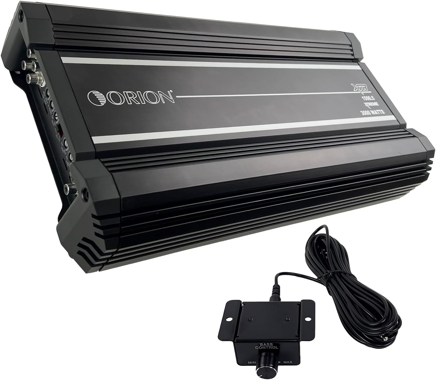 Orion XTR1500.5 XTR Series 1500 Watt 5-Channel Amp 125W x 4 at 2-Ohms Plus 1000W x 1 at 1-Ohm Class A/B+Class-D 5th Channel w/Remote Bass Knob High Performance Amplifier Made in Korea