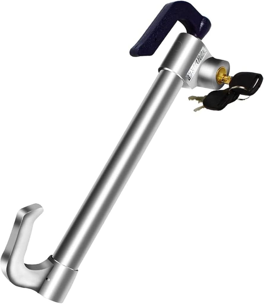 Car Steering Wheel Anti-Theft Lock Brake Lock Retractable Double Hook Car Clutch Pedal Lock for Car Truck