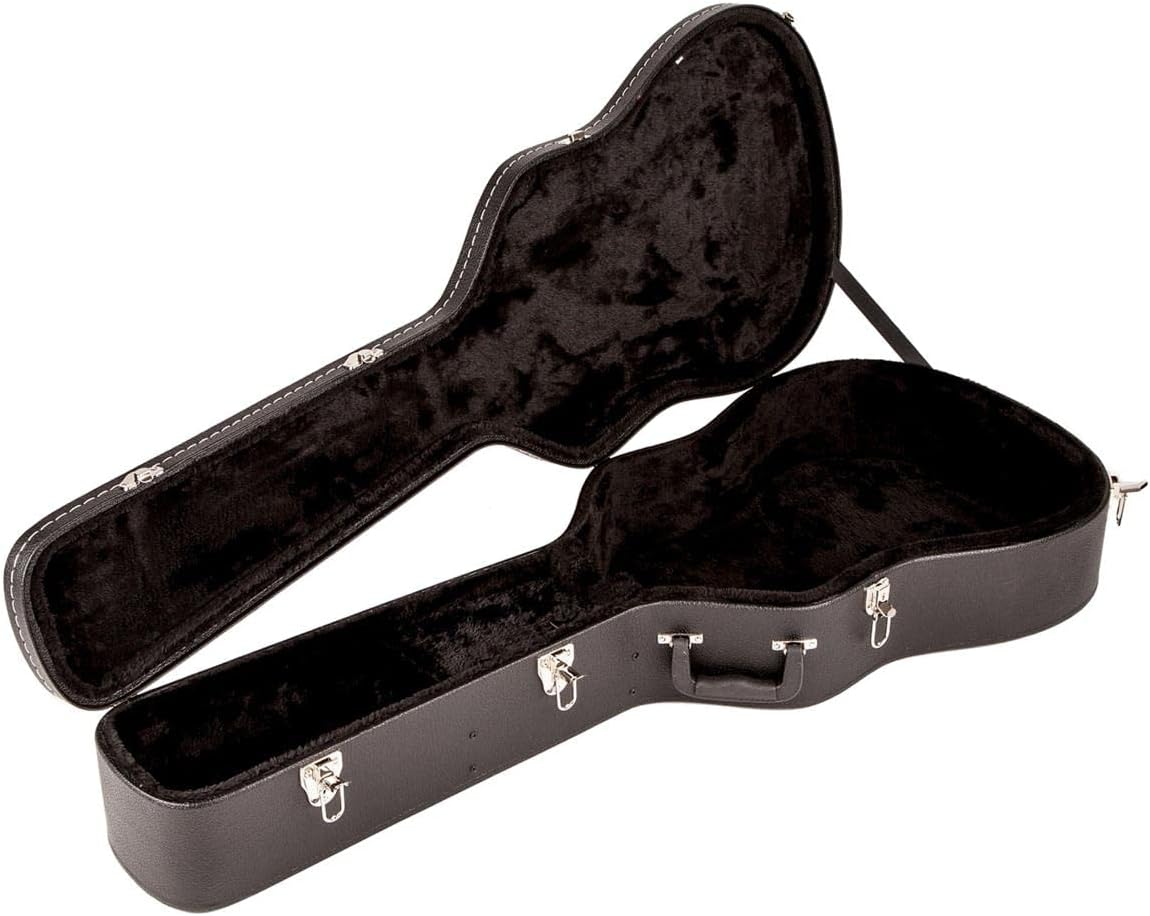 Fender Flat-Top Dreadnought Acoustic Guitar Case, with 1-inch Foam Padding, Guitar Accessories, Black