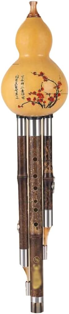 Three-tone Pipe Gourd Flute Stage Performance Musical Instrument Gourd Silk C Tone Down B Tone Gourd Silk Studio Ethnic Wind Instruments Gift (Color : Brown, Size : B-Flat)