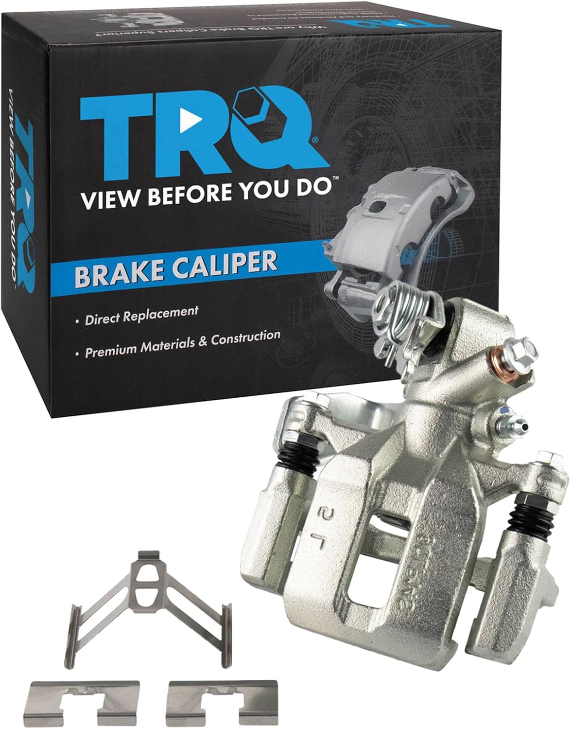 TRQ Rear Left Brake Caliper w/Bracket Drivers Side Compatible with 2013-2022 Acura ILX 2006-2015 Honda Civic