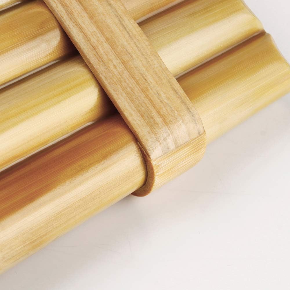 Upscale Romanian Folk Instrument Natural Reed Pan Flute Panpipes G Key Wind Pan flute Flauta Handmade (22 Pipes Left Hand, Wood)