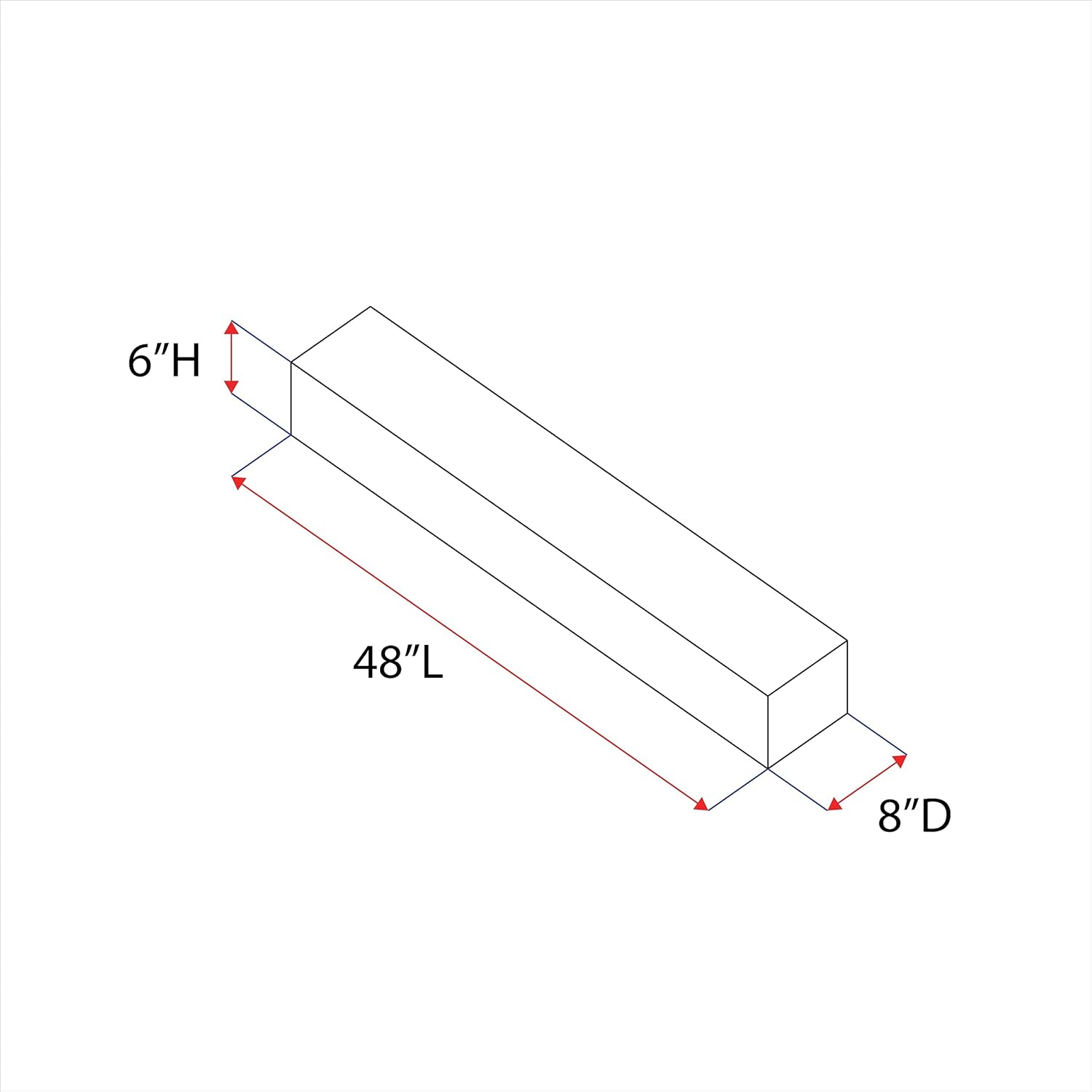 URBANDI Fireplace Mantel, Distressed, Rustic, Floating Shelf, Modern, Real Wood. (48Lx6Hx8D, Grey)