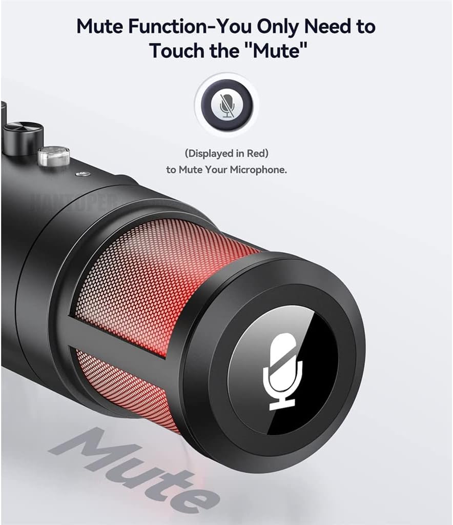 USB Microphone Professional Condenser Microphone Suitable for Computer Notebook Phone Recording Singing Game Streaming