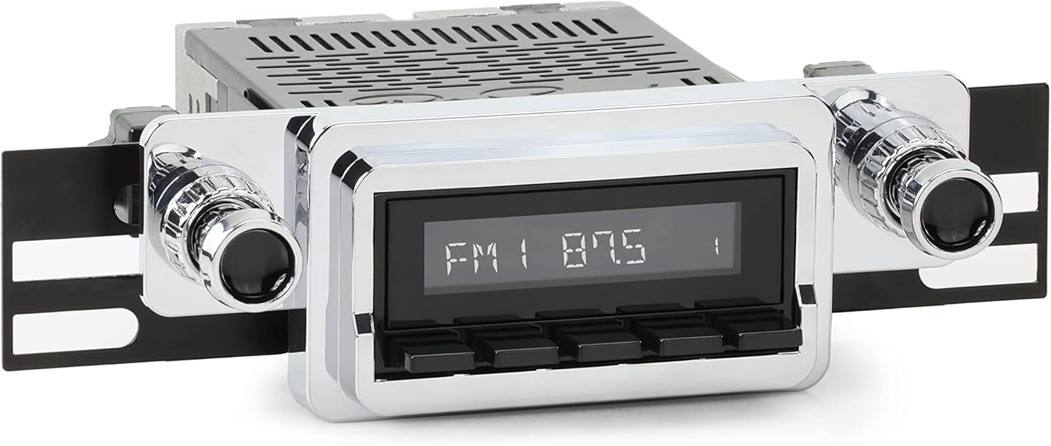 RetroRadio Compatible with 1964-66 Ford Mustang Features Include Bluetooth, AUX, AM/FM LAB-M1-125-54P-74PF1