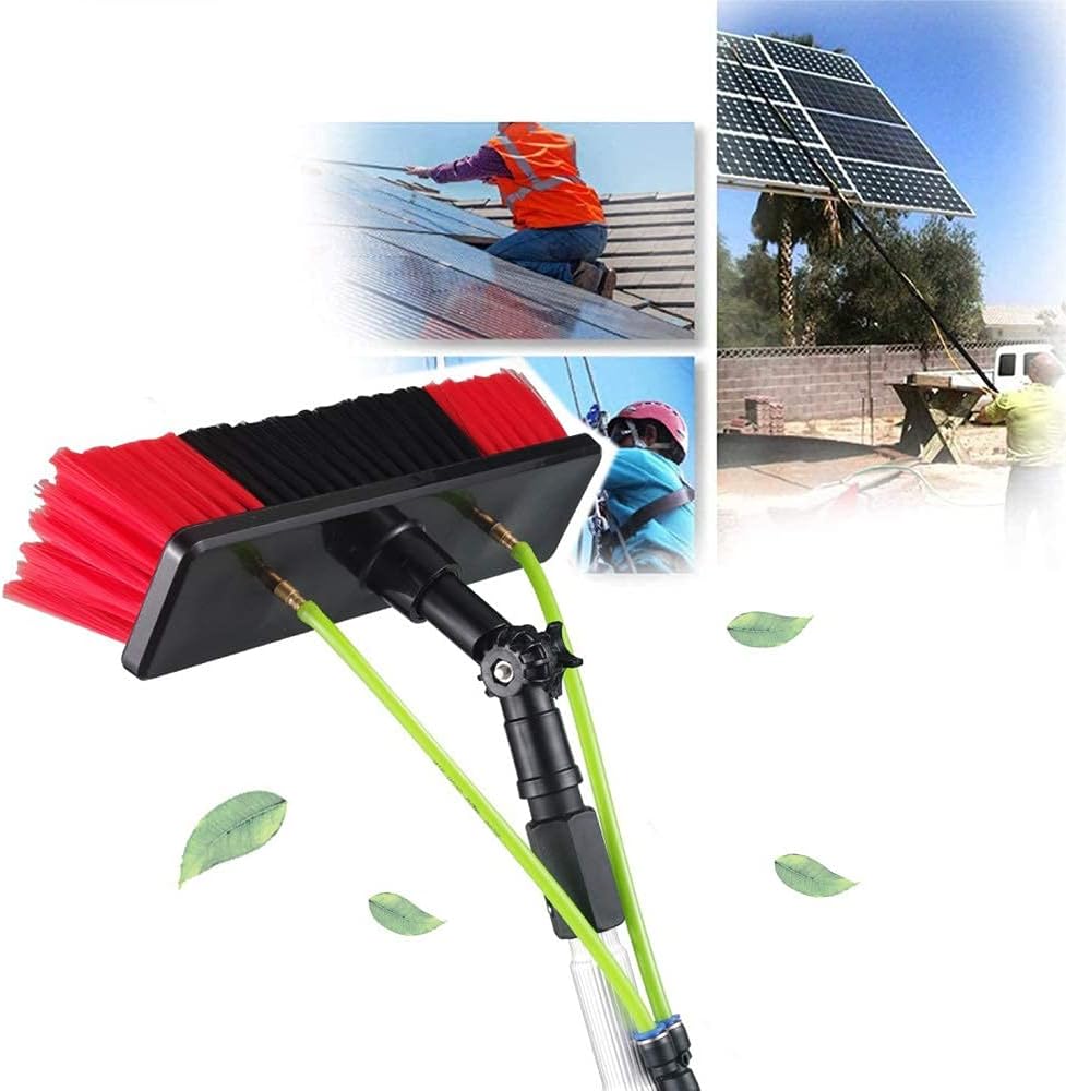 3-12M Water Fed Telescopic Brush, Cleaning Photovoltaic and Solar Panels, Washing Set Equipment Extension Pole Cleaning for Trucks Windows/5M Rod/50Cm Brush Head