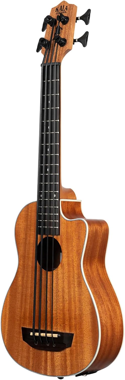 Kala UBASS-SCOUT-FS Scout Acoustic-Electric U-Bass Bundle with Case, Tuner, Austin Bazaar Instructional DVD, and Polishing Cloth