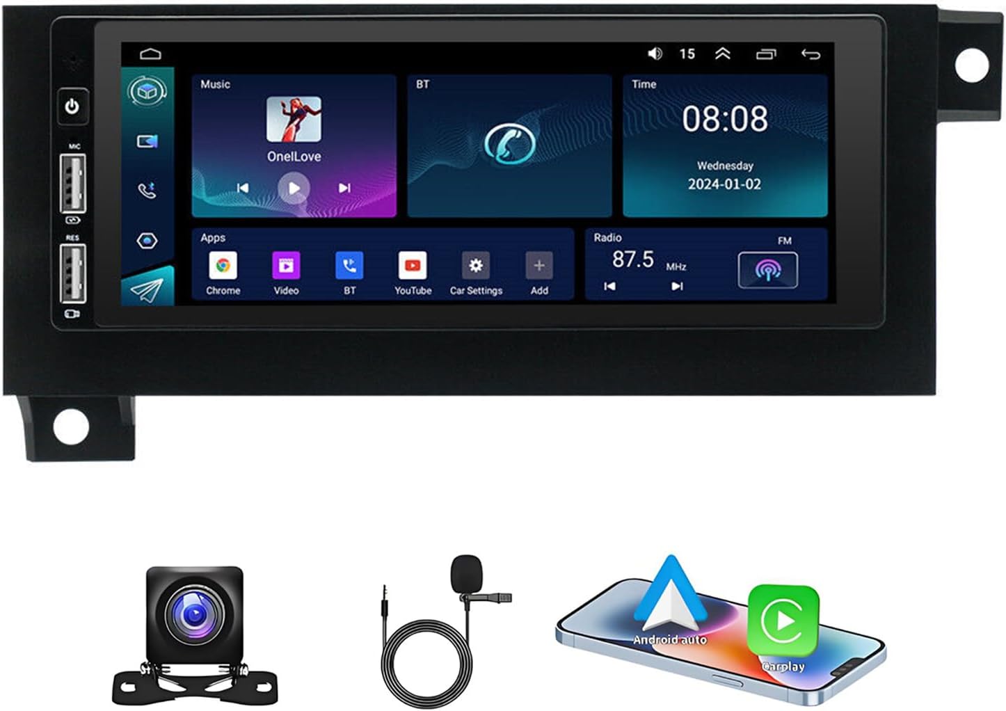 PHEZEN 6.86inch Car Stereo Radio Fit for Dodge Ram 1500 2500 3500 1994–2002, for Cirrus 1995-2000, for Chrysler Town&Country 1990-2000 with Android Auto&with Carplay Support WiFi Bluetooth 2+32G