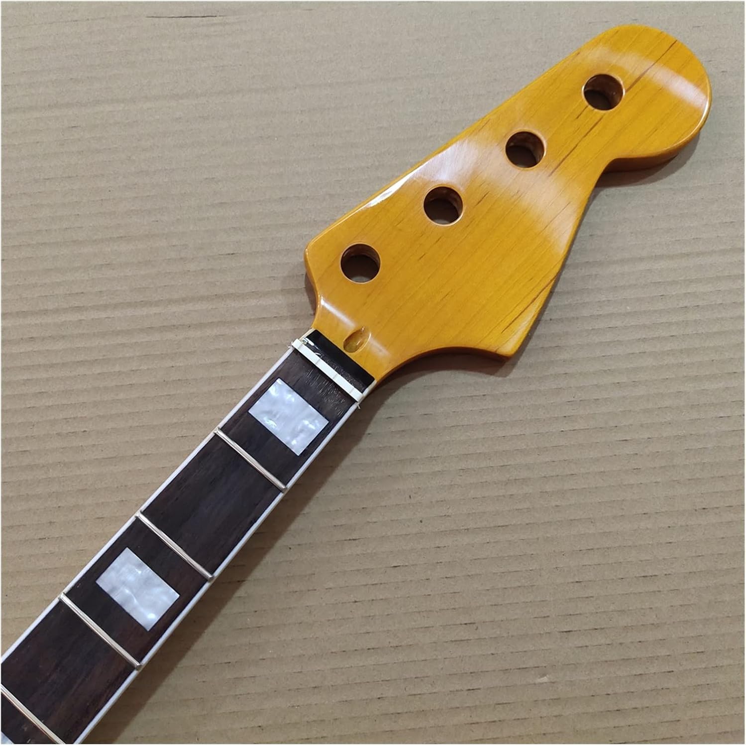 TSTS Maple 20 Frets PB Bass Guitar Neck Part 4 String Rosewood Fingerboard 34 Inch Guitar ​Neck Replacement