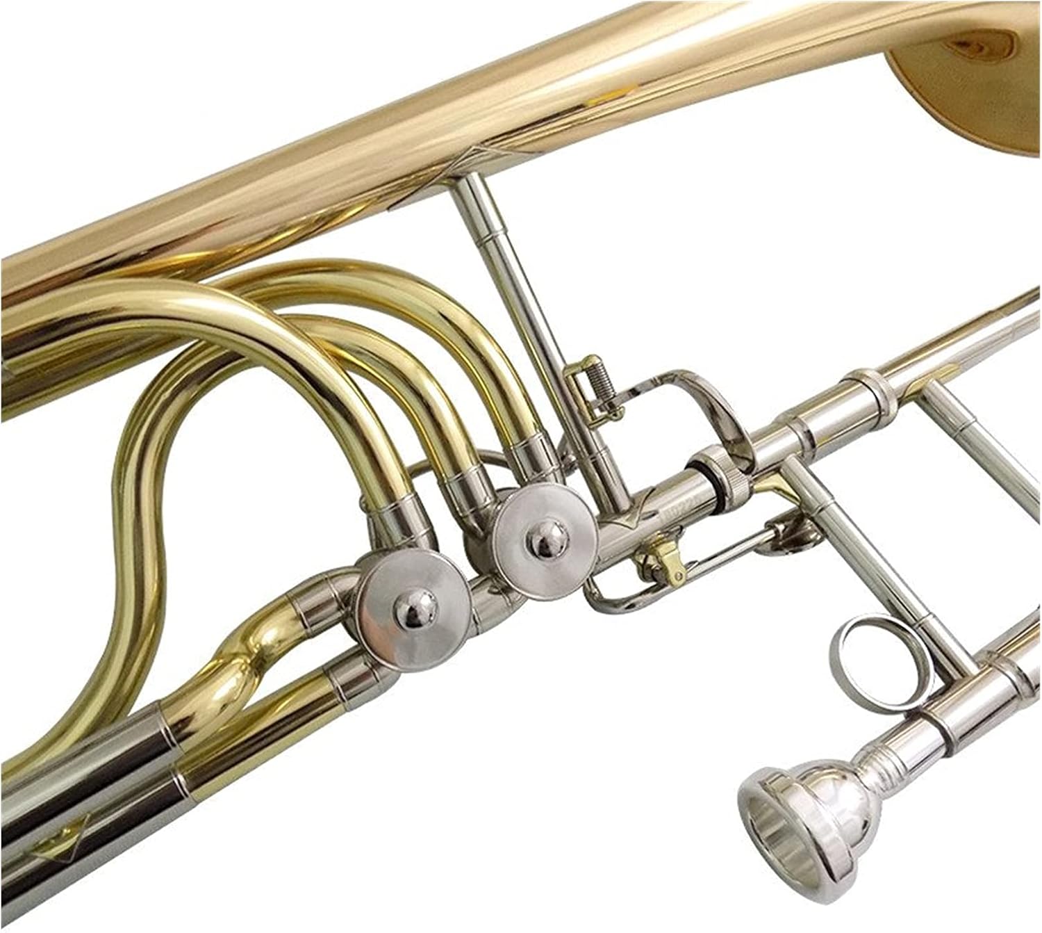 Standard Trombone Bb/F/EB/D Bass Trombones with Case Mouthpiece Gold Brass Bell Trombone Musical Instruments Trombon Lacquer Silver Plated Valve Trombone