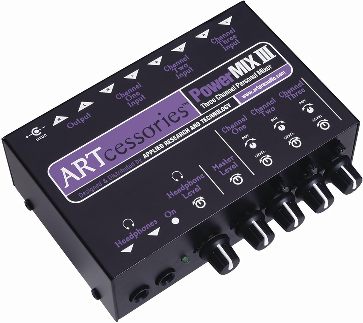 ART PowerMIX III Three Channel Personal Stereo Mixer