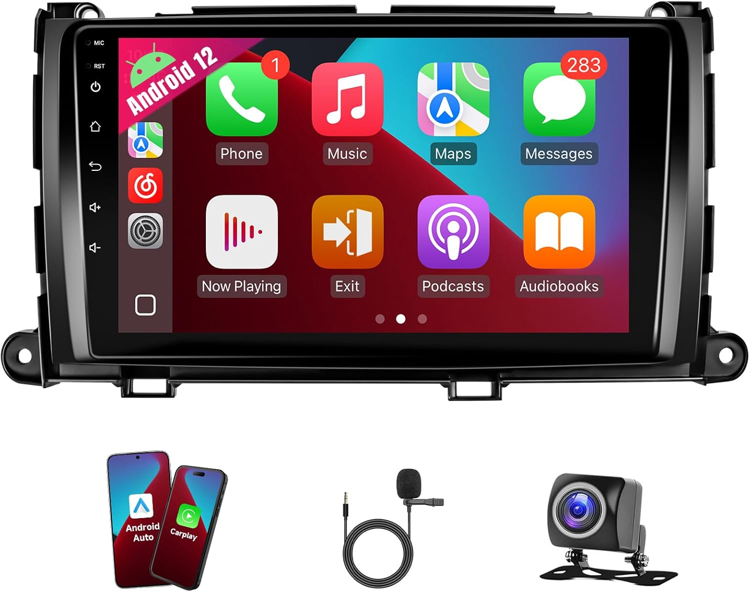 Leadfan Car Stereo for (JBL Version) Toyota Sienna 2011 2012 2013 2014, with Wireless CarPlay Android Auto, 2+32G 9inch Touch Screen for Sienna Car Radio with SWC,FM, Mirror Link