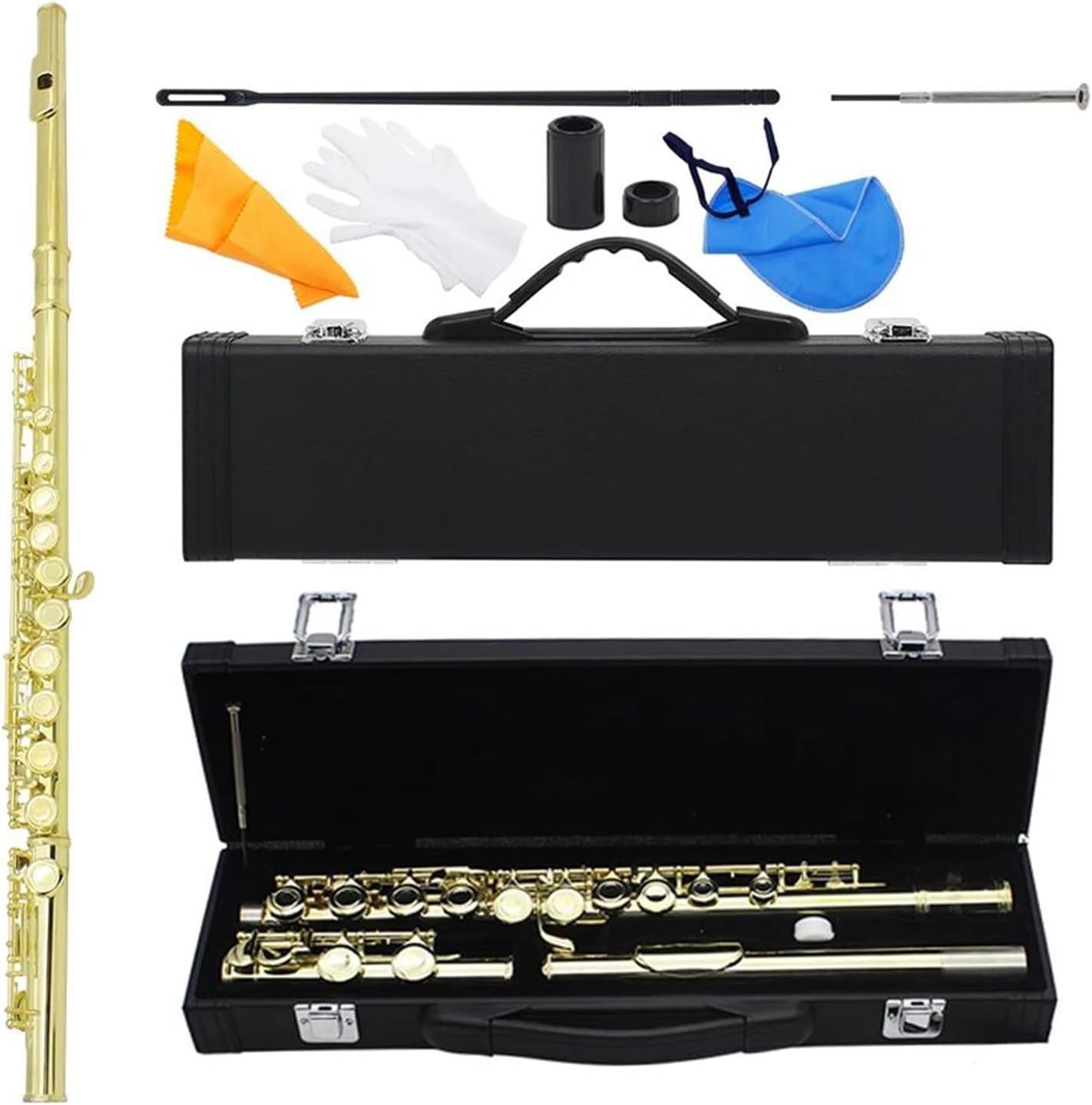 Professional Flute 16 Hole Closed Hole C Key Flute With E Key Woodwind Instrument(2)