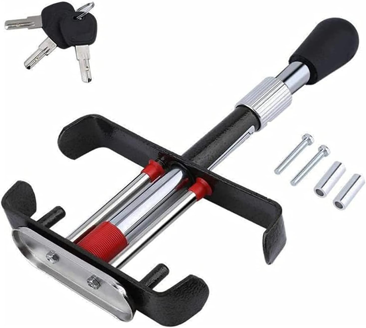 KouRy Universal Brake & Clutch Lock, Anti-Theft Car Pedal Lock, Black