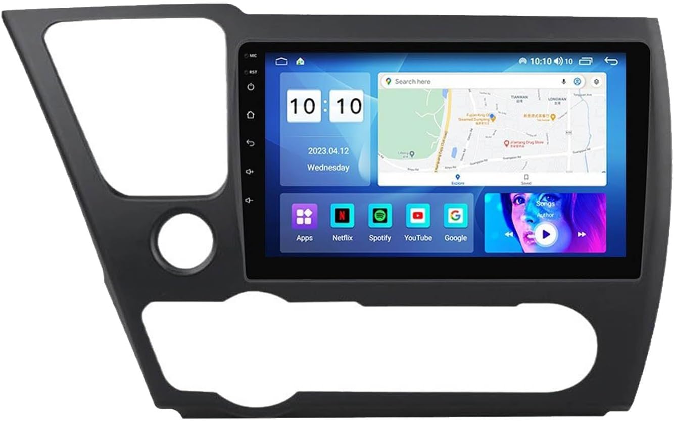 Double Din Touch Screen Wireless Car Stereo for Civic 2013 2014 2015 2016 Bluetooth Hands-Free System Android Auto