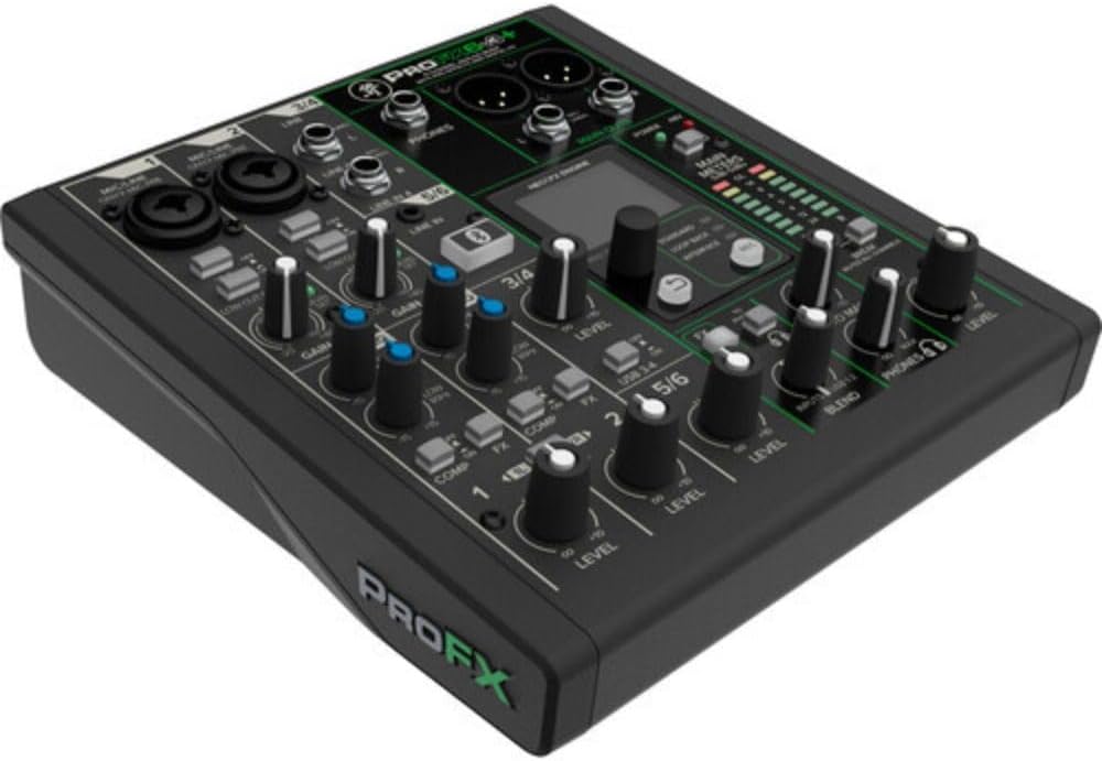 Mackie ProFX6v3+ 6-Channel Analog Mixer with Built-In FX, USB Recording, and Bluetooth Bundle with G-MIXERBAG-1212 Padded Nylon Mixer Bag and Stereo Breakout Cable 10'