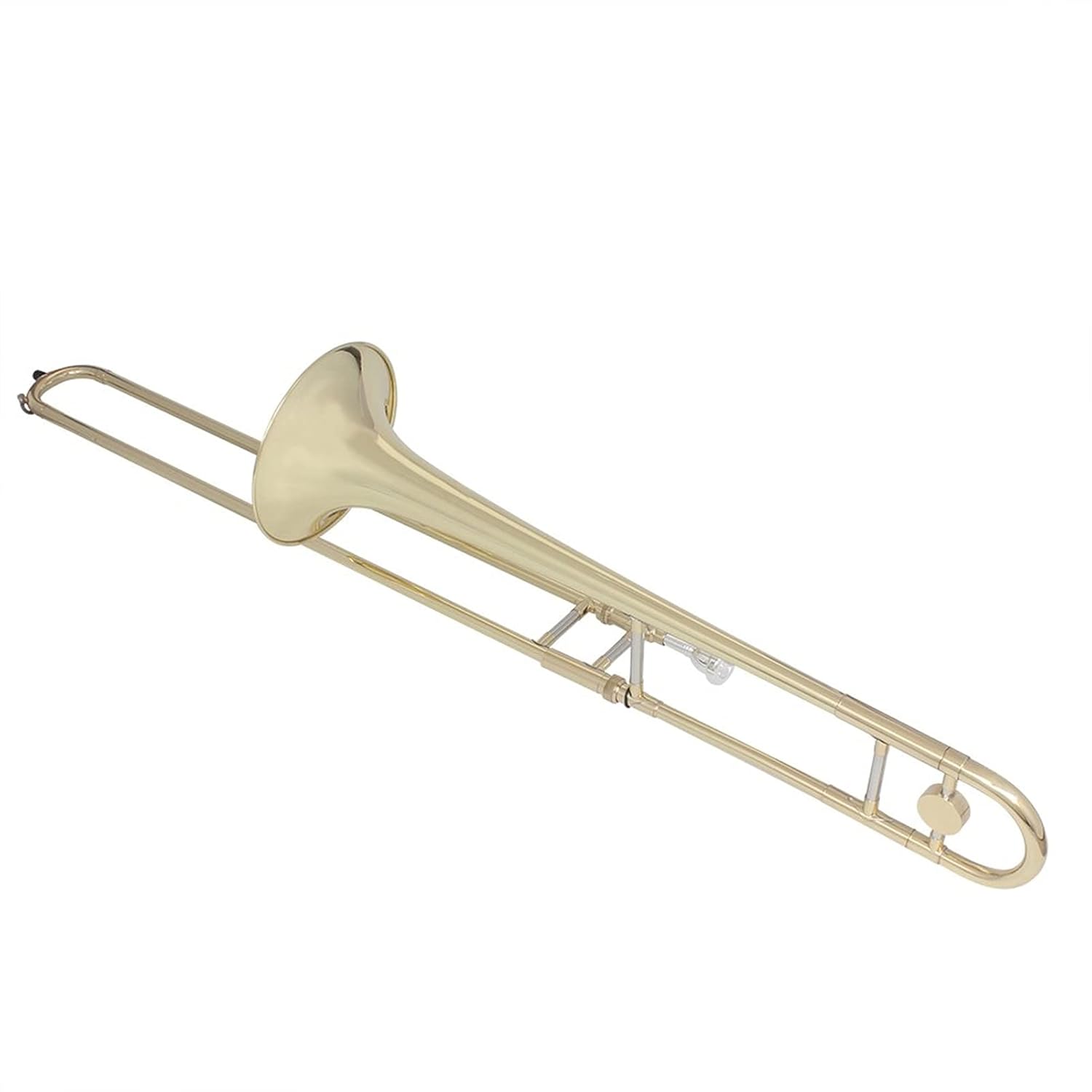 Student Trombone Alto Trombone Brass with Gold Paint BB Trombone Wind Instrument with Suitcase Mouthpiece Cleaning Cloth Gloves Trombone Kit