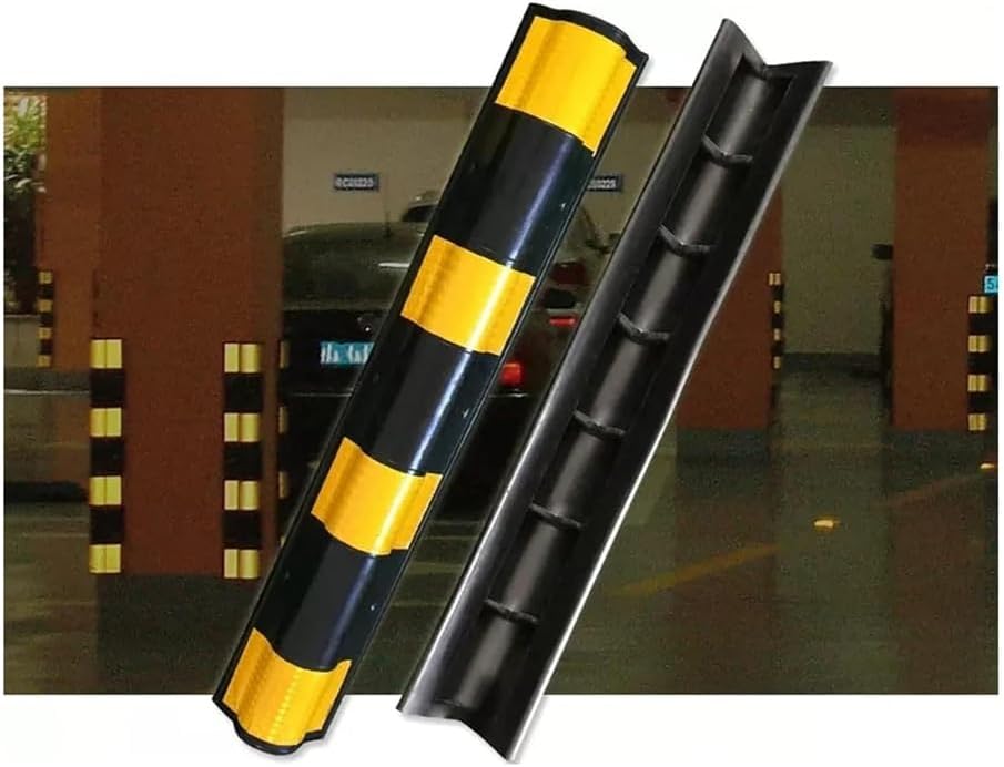 Wall Corner Protectors, Car Parking Protector, Rubber Corner, Thick Reflective Ground Floor Garage Protection Wall(1pcs-80cm)