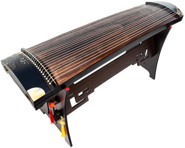 MI&VI 21-String Guzheng Paulownia Wood Guzheng Chinese Zither Instrument with Thick Carry Bag and Stand (130cm, Classic V3)