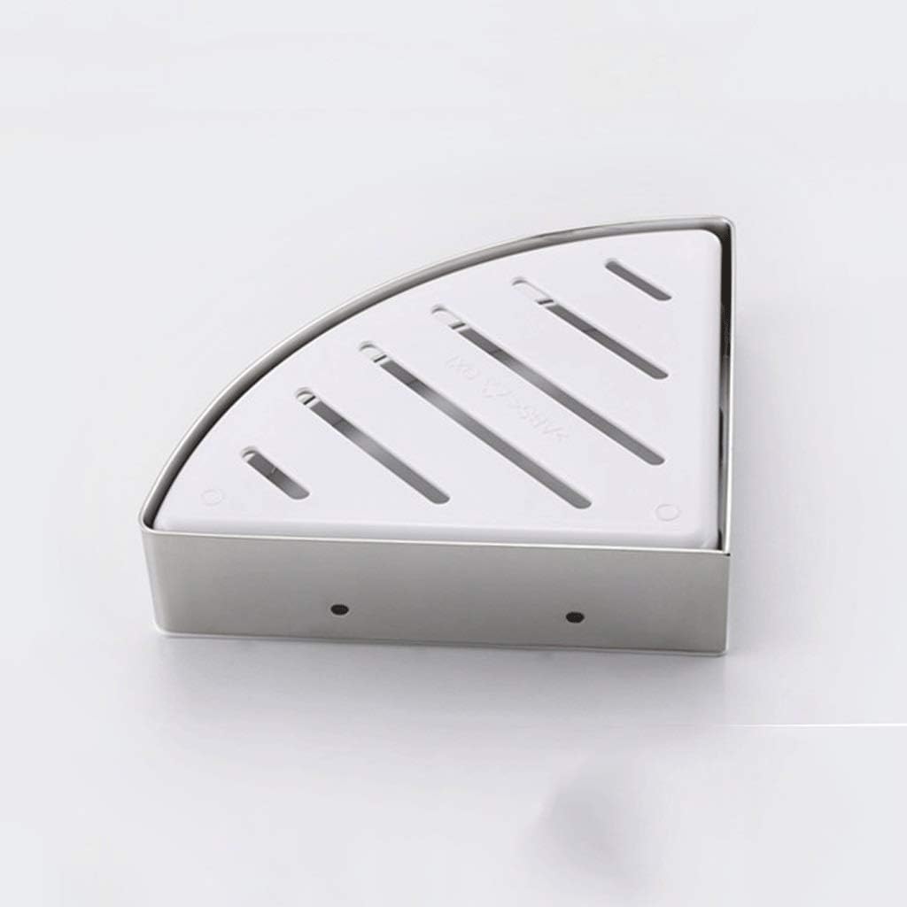 Corner Caddy, Drill Free with Glue or Wall Mount with Screws,No Damage Stainless Steel Shower Wall Shelves Triangle,Brushed Nickel