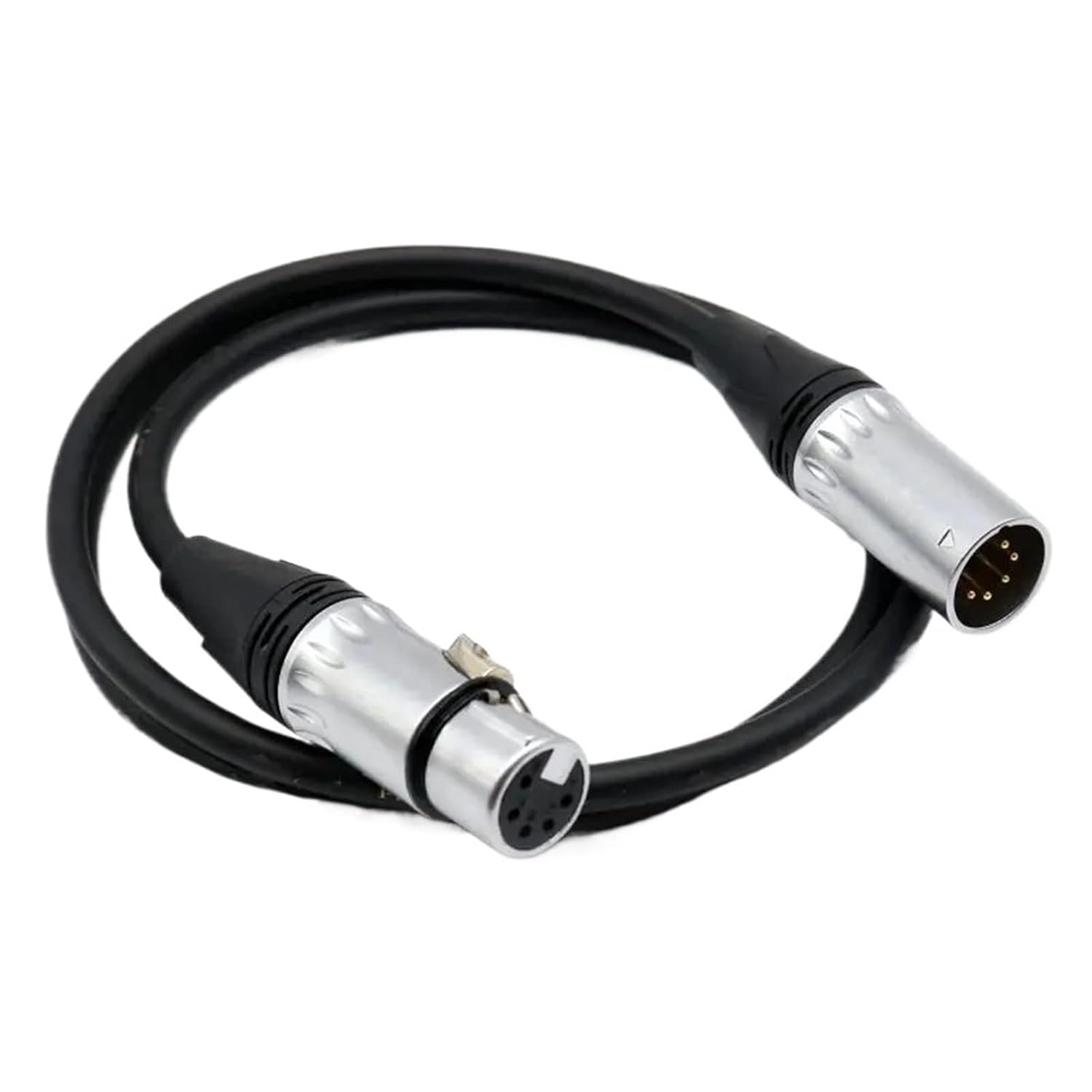 Weatherproof 5-Pin DMX Cable with IP65 Rated 5-Pin XLR Connectors for Outdoor Lighting, Audio, and Stage Applications(5 Meter)