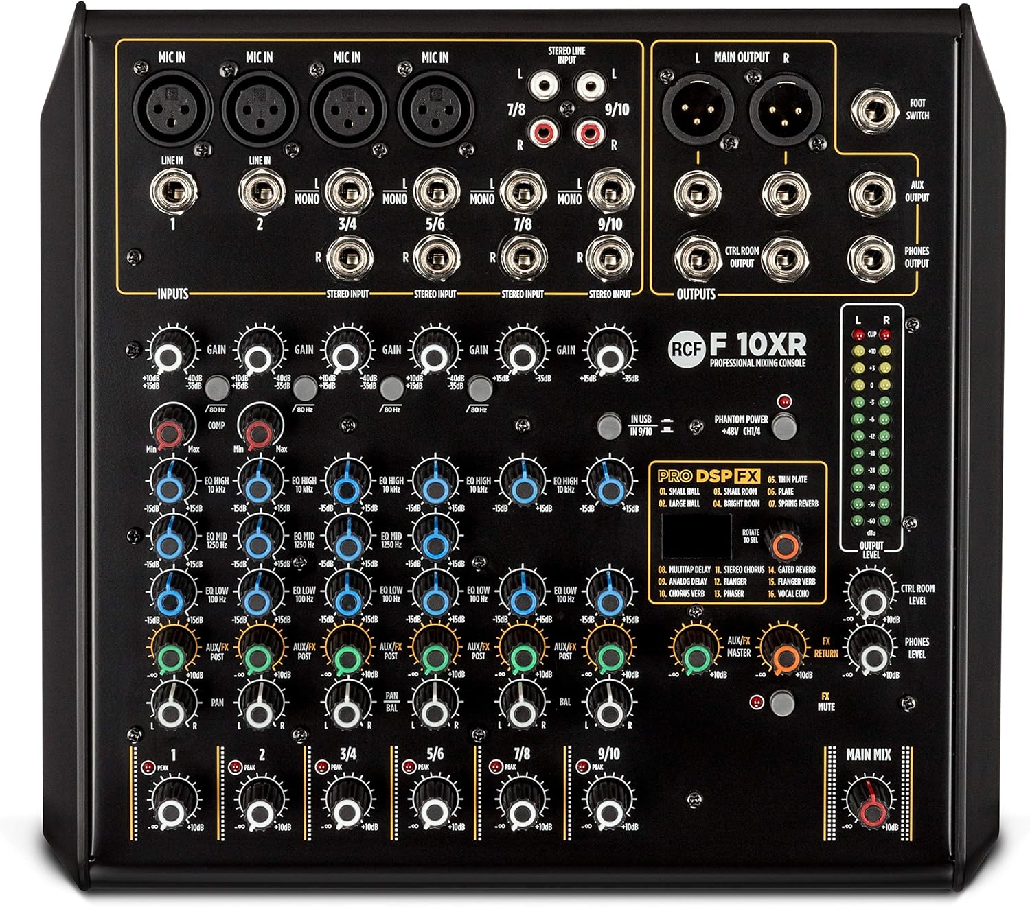 Rcf F-10XR 10 Channel Mixer W/fx And Recording