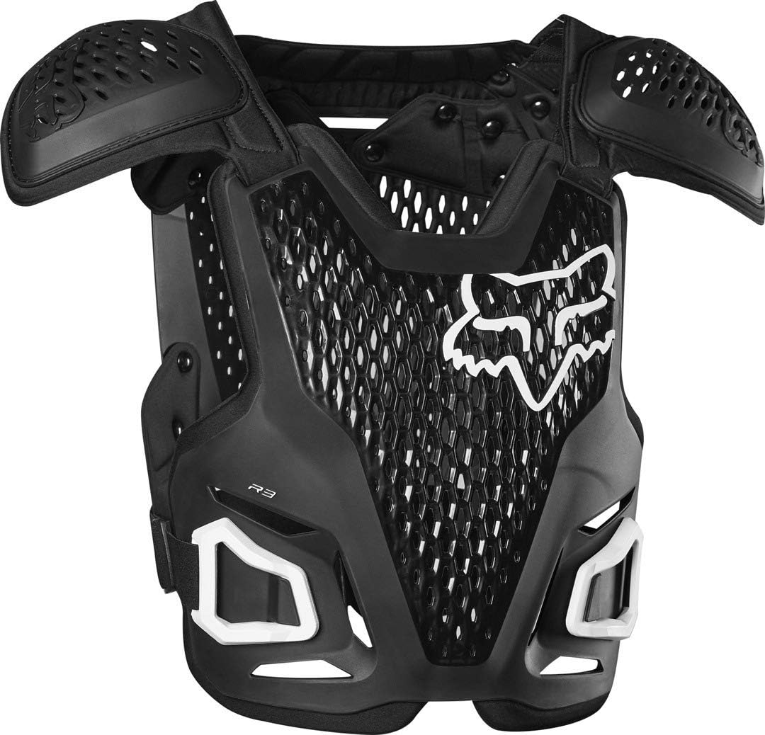Fox Racing R3 Motocross Dirt Bike Chest Guard, Black, Small/Medium