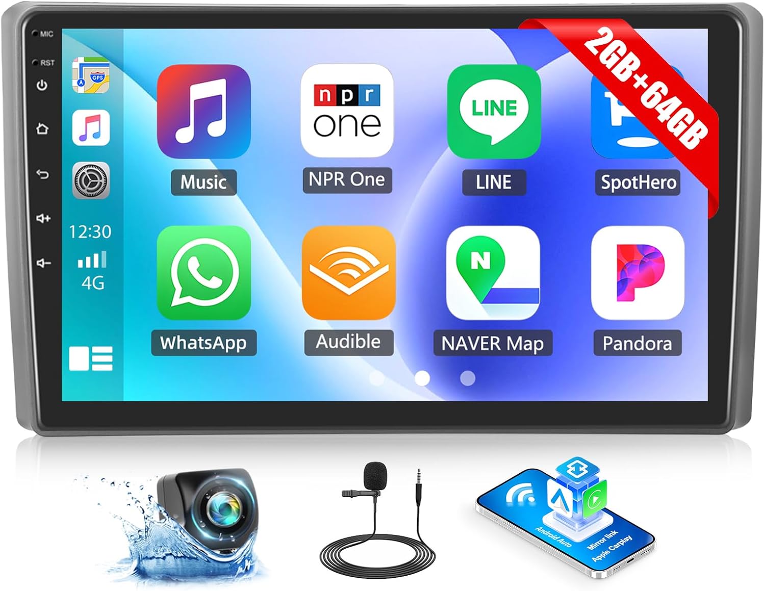 2G+64G Car Radio Stereo for Honda Element 2003-2006 with Wireless CarPlay Android Auto Android 13 Head Unit 10