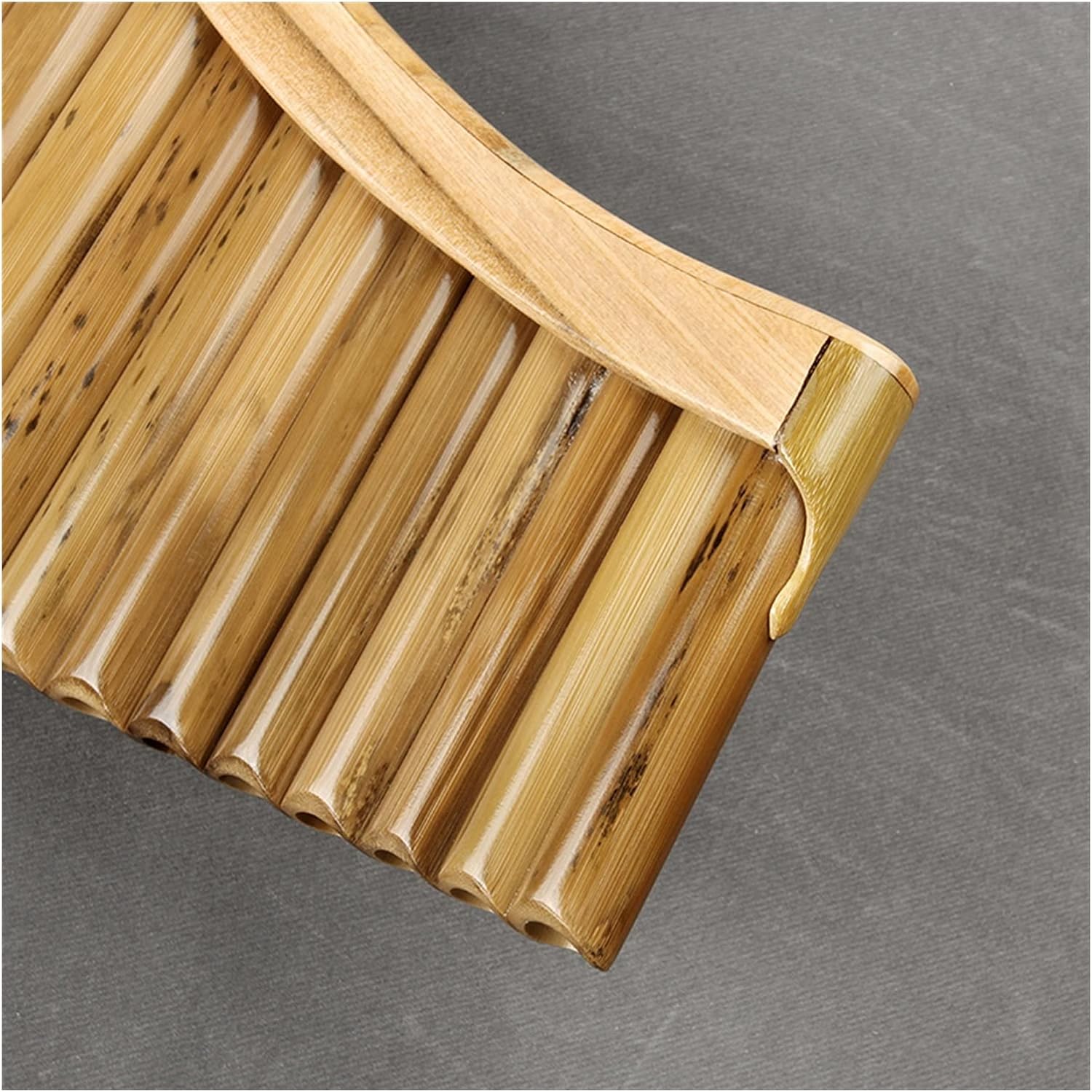 PanPipes Woodwind Instrument 22 Pipes Pan Flute C Key Spotted Bamboo Musical Instruments Woodwind Instrument Handmade Pan Pipes (Color : Left Hand)