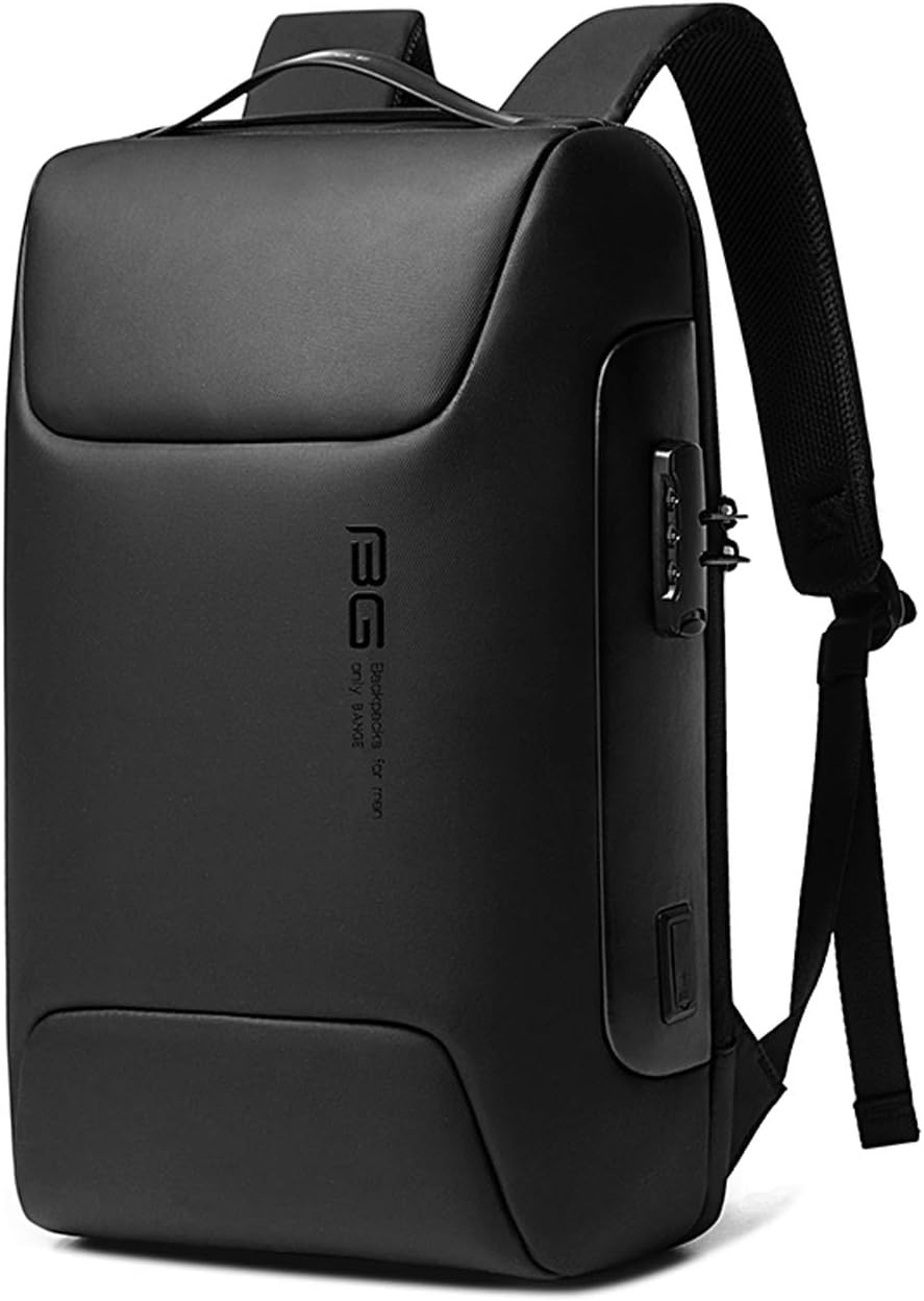 FANDARE Laptop Backpack Business Anti-Theft Daypacks Travel Large Backpack with USB Charging Port Waterproof Computer Bag for Women & Men Fits 15.6 Inch Notebook Black