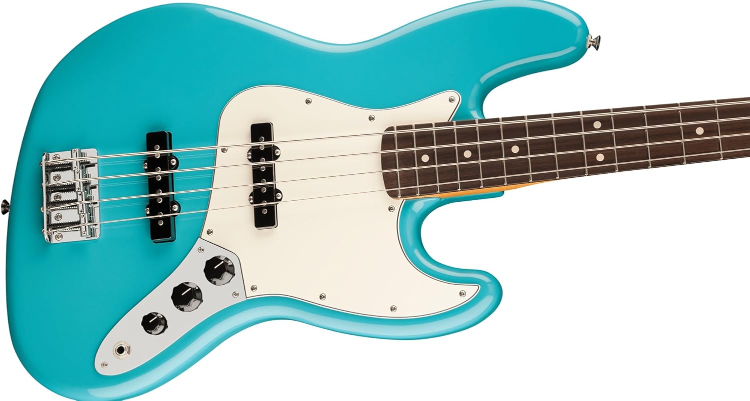 Fender Player II Jazz Bass - Aquatone Blue Bundle with Gig Bag, Strap, Cable, 3-Pack Picks, and Guitar Cleaning Kit