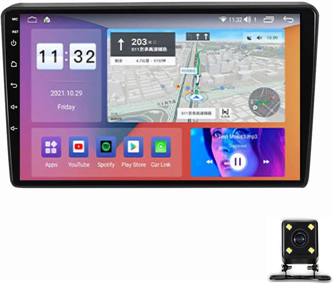 9 Inch Car Stereo Double Din Bluetooth Car Radio Touch Screen MP5 Player for Hyundai H1 2007-2015 with Carplay and Auto, Support Steering Wheel Control/Hands Free Calling