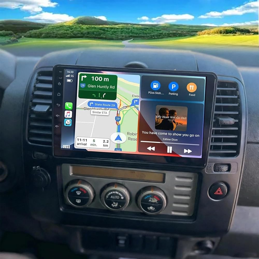 Car Stereo for Nissan Navara 2006-2012 with CarPlay Android Auto,9 Inch HD Touchscreen Radio Android 13 GPS Bluetooth SWC Backup Car Radio Receiver 2+ 32G Car Play Screen Camera WiFi