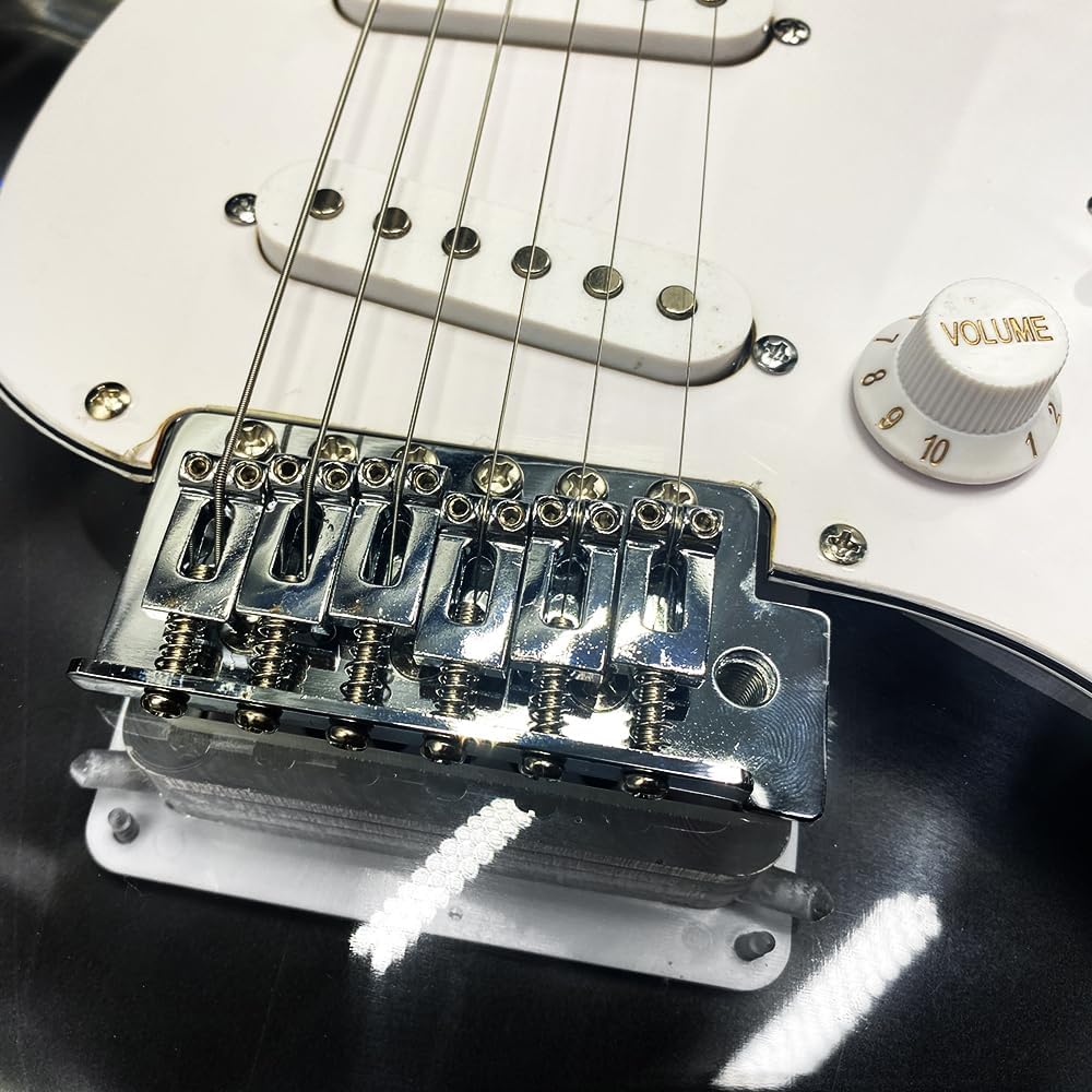 LED Light Electric Guitar - Transparent Acrylic Body Crystal Clear Design with Maple Neck - Stage Performance Guitar with Blue Lights Guitar (Style 3)