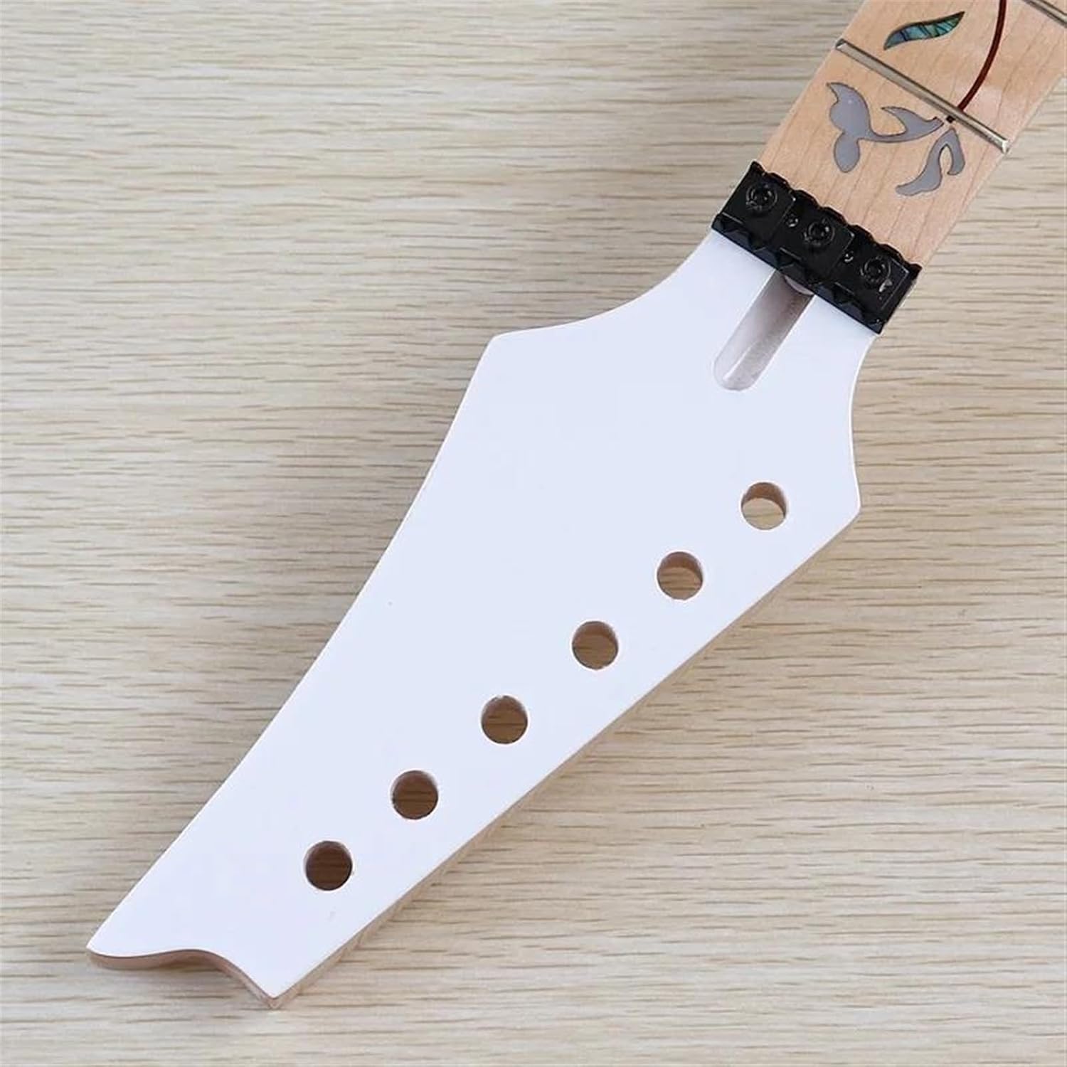 Replacement Guitar Neck Canada Maple 6 Strings Electric Guitar Neck Wood Guitar Neck Matte 24 Frets Gold Color Nut Lock 57mm Heel Width(2)
